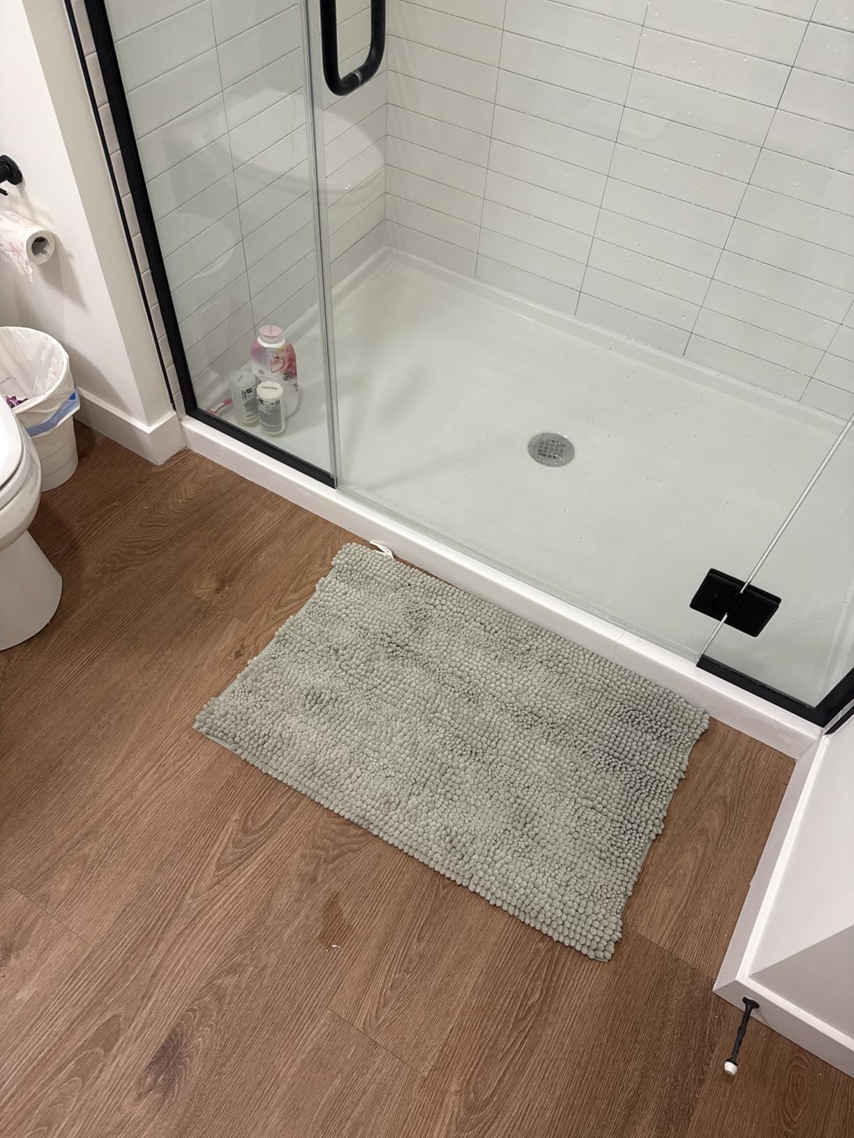 H.VERSAILTEX Sage Bathroom Rugs, Bath Mat Set of 2 Extra Thick Chenille Striped Shaggy customer photo 2