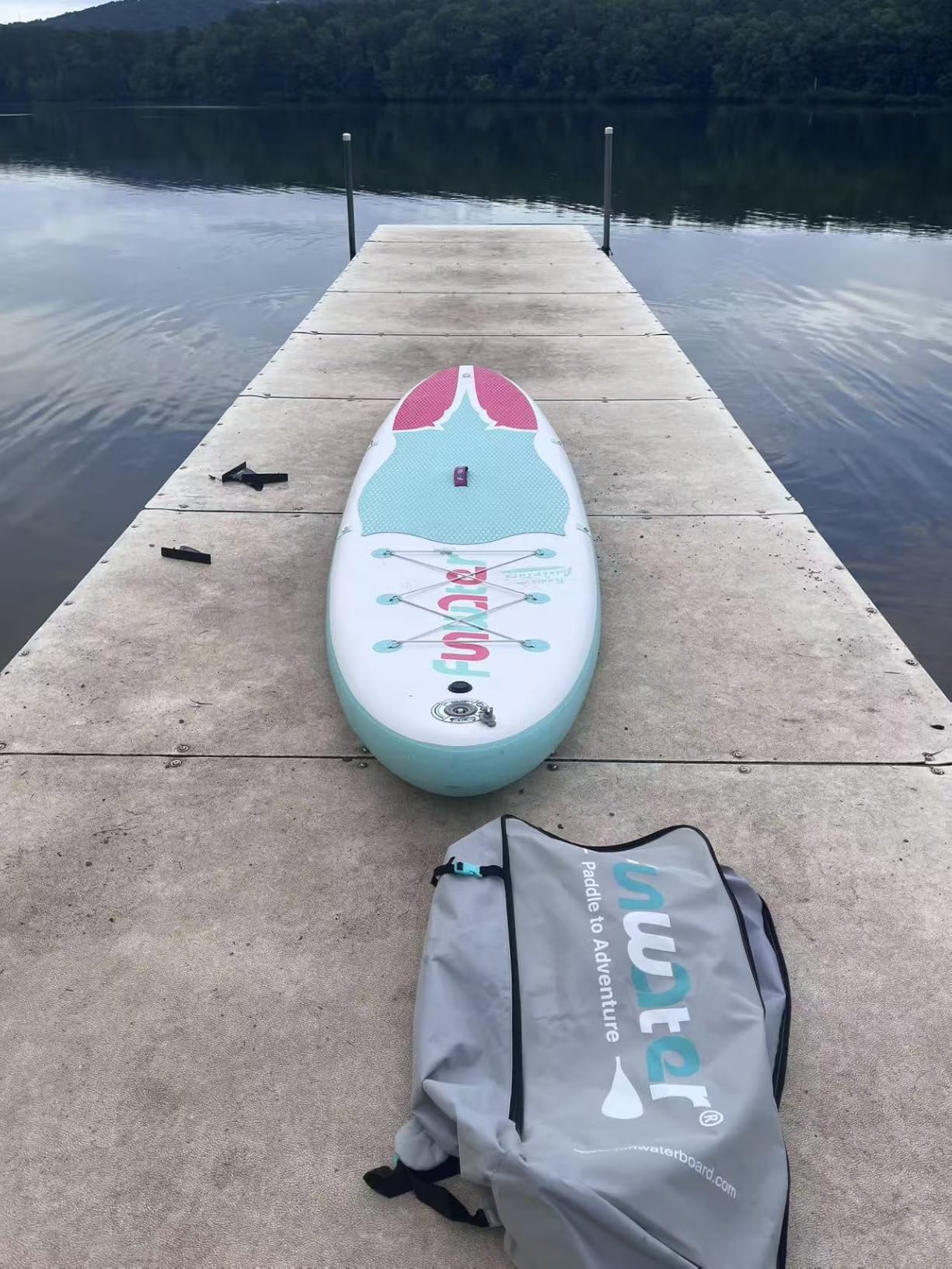 FunWater Inflatable Stand Up Paddle Board with Beginners SUP Accessories | 10'6''/11'/11'6 SUP, Anti-Slip EVA Deck, Versatile Yoga/Family Inflatable Paddle Boards for Adults & Youth of All Skill Levels customer photo 2