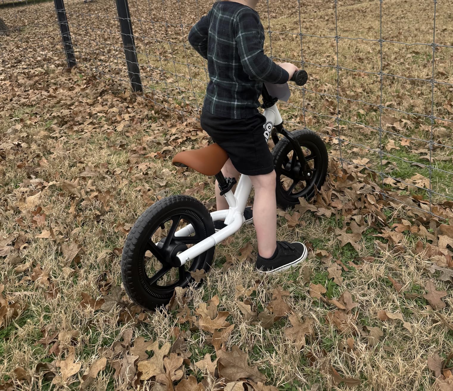 KRIDDO Toddler Balance Bike 2 Year Old, Gift for 2-3 Boys Girls, Adjustable | 2 Year Old Boy Birthday Gift, Easy to Assemble, Personalized Plate with 3 Sticker Sets, White customer photo 2