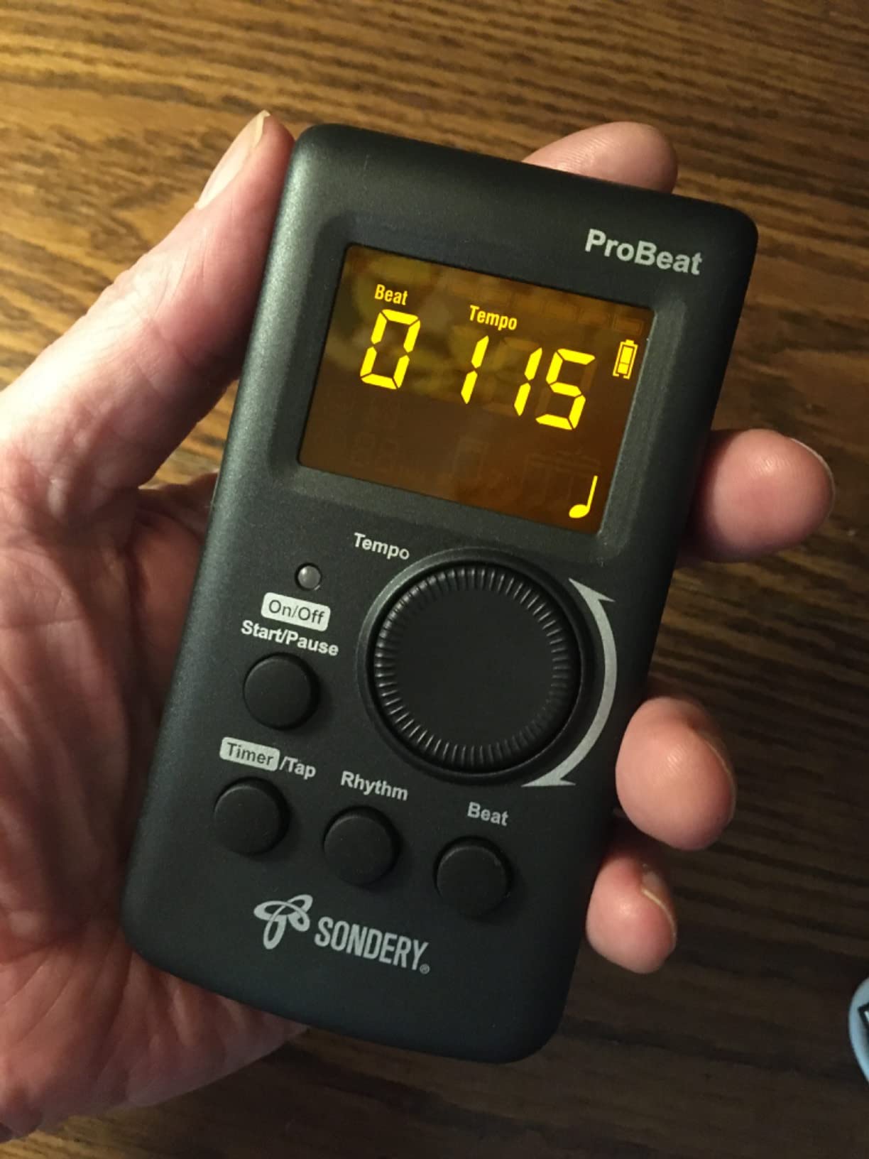 Sondery Digital Metronome Rechargeable Vocal Counting for Piano Guitar Drum | Timer Function, Large Display, Easy to Use,English Vocal Counting, Compatible with All Instruments customer photo 1