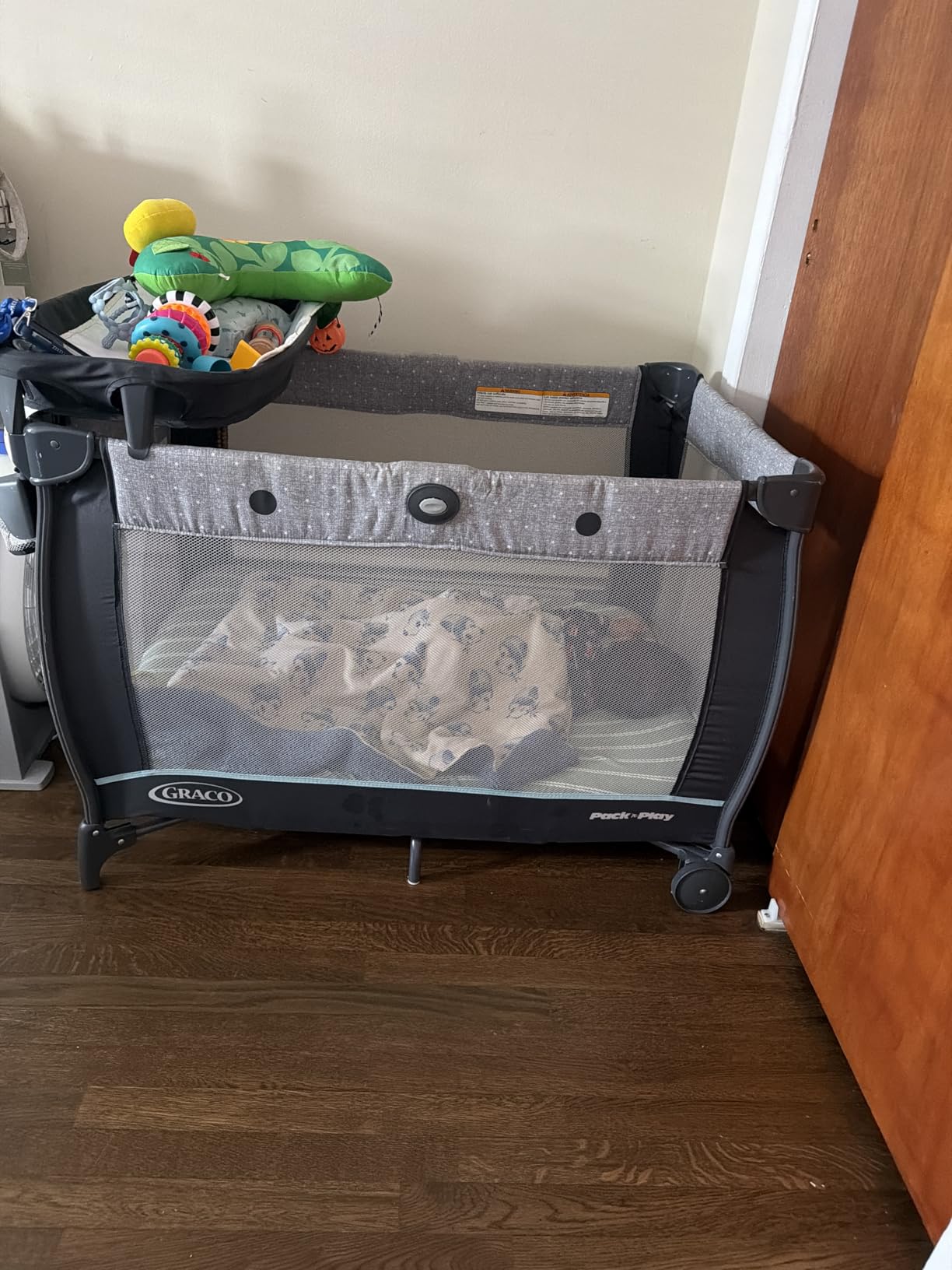 Graco Pack 'n Play Travel Dome LX Playard - Raised Travel Bassinet, UV-50 Canopy, Changer & Storage, Astin customer photo 2