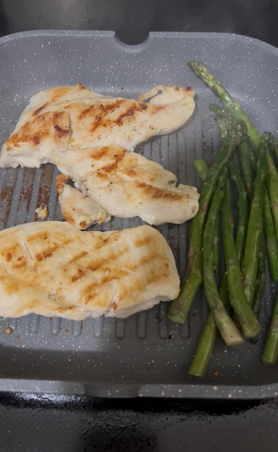 SENSARTE Nonstick Grill Pan for Stove Tops, Versatile Griddle with Pour Spouts, Square Big Cooking Surface, Durable Skillet Indoor & Outdoor Grilling. PFOA Free, 9.5 Inch customer photo 2