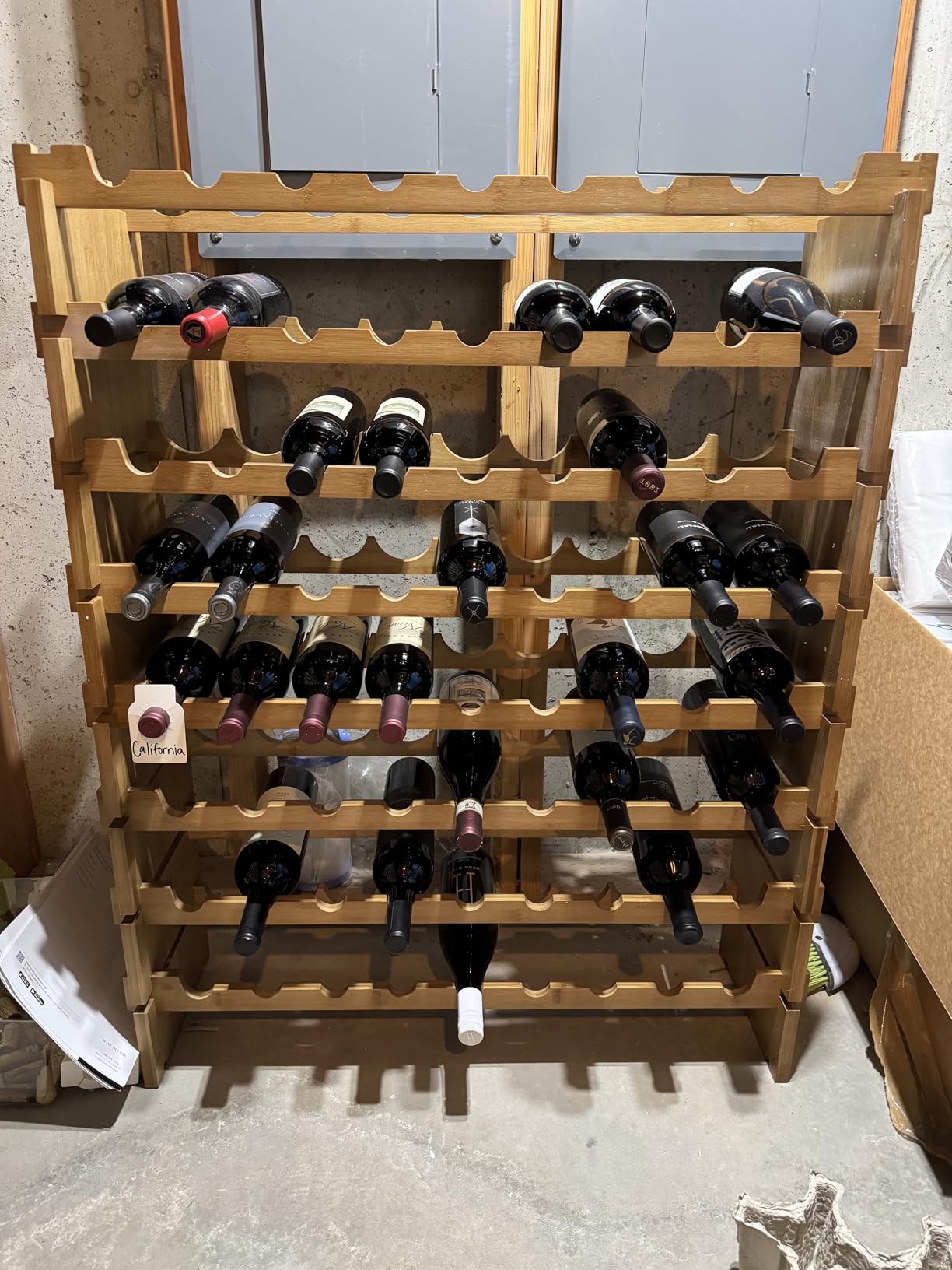 Wine Rack Cabinet Freestanding for Floor Wooden Stackable Storage Modular countertop Wood Wine Holder (120 Bottle) customer photo 2