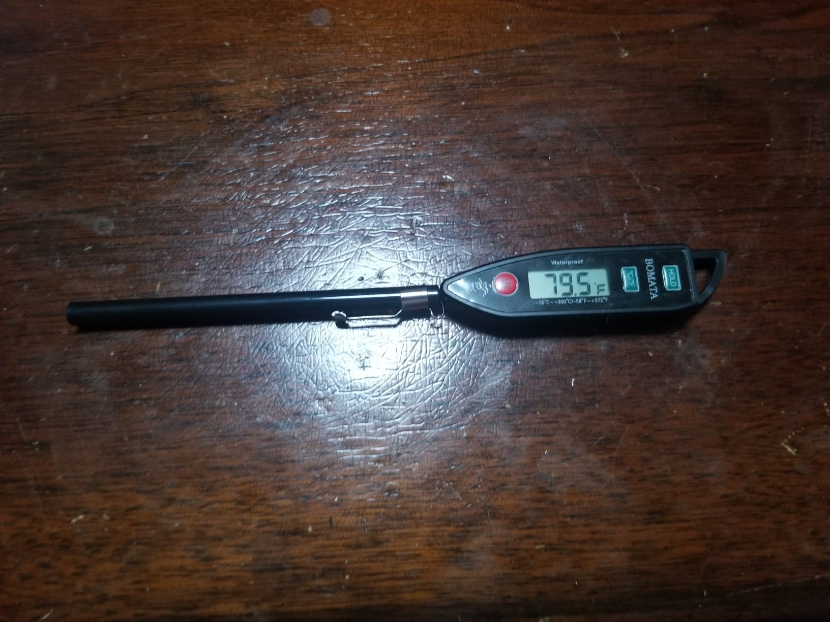 BOMATA Digital Water Thermometer for Liquid, Meat, Cooking, IPX7 Waterproof | Instant Read Food Thermometer, 5in Long Probe for Candle, Water, Meat, BBQ! T101 (Black Color) customer photo 2