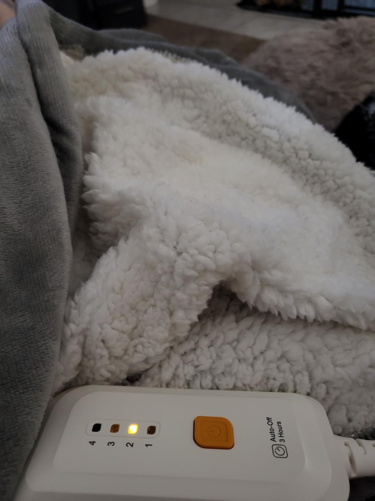 GOTCOZY Heated Blanket Electric Throw 50''X60''- Soft Silky Plush Electric Blanket with 4 Heating Level & 3 Hour Auto Off Heating Blanket, ETL Certified Machine Washable (Green) customer photo 1