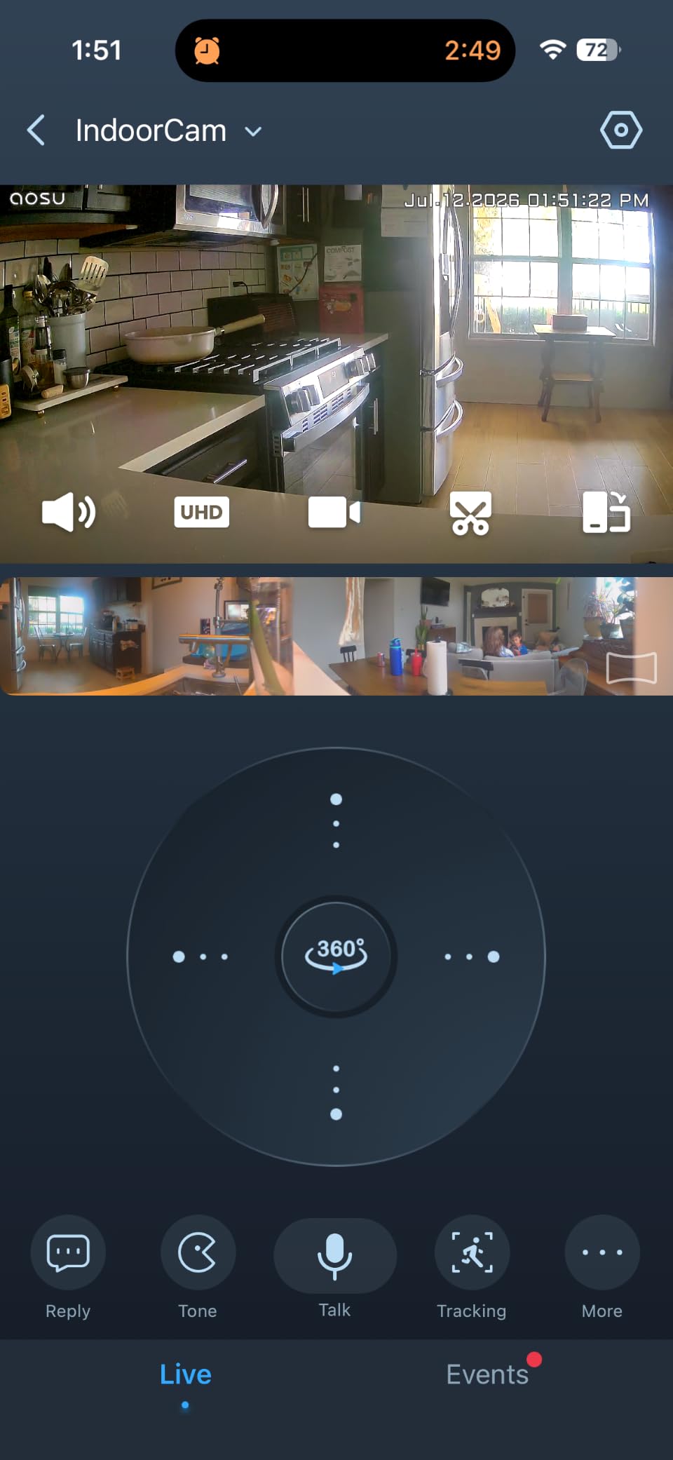 aosu 2K Security Camera Indoor, Baby Monitor Pet Camera 360-Degree for Home Security with 2.4 GHz Wi-Fi Router, One-Touch Call, Smart Motion Tracking, IR Night Vision, Compatible with Alexa customer photo 1