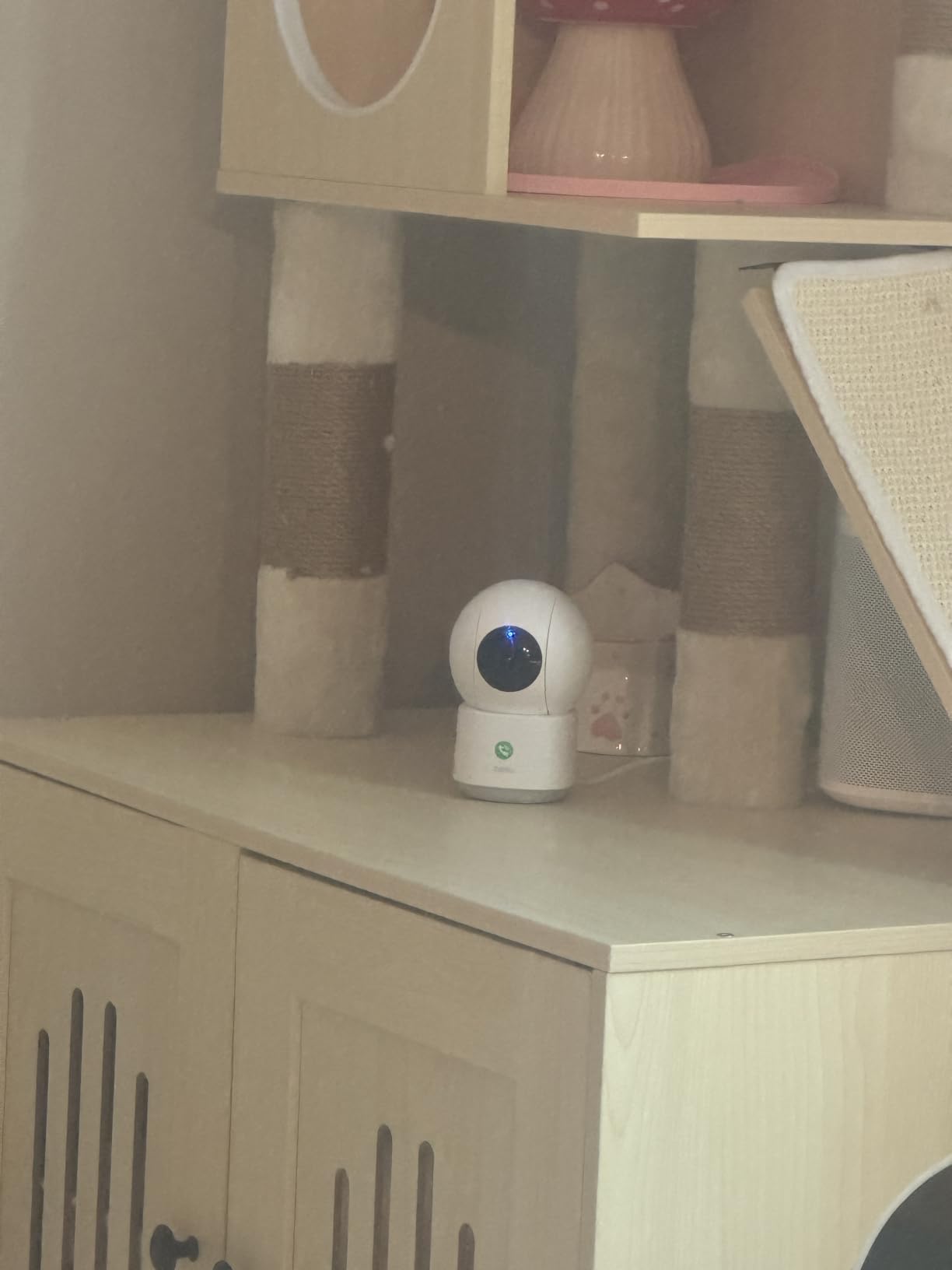aosu 2K Security Camera Indoor, Baby Monitor Pet Camera 360-Degree for Home Security with 2.4 GHz Wi-Fi Router, One-Touch Call, Smart Motion Tracking, IR Night Vision, Compatible with Alexa customer photo 2