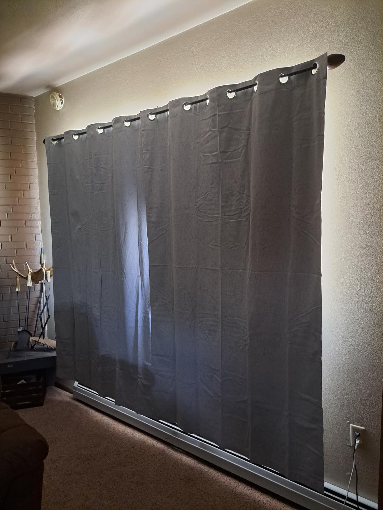 PrinceDeco 100% Blackout Curtains for Bedroom Window Treatment Thermal Insulated Warm Drapes for Winter Linen Textured Curtains Heat and Full Light Blocking Drapes 2 Panel Sets, Sage, 52x84 Inch customer photo 2