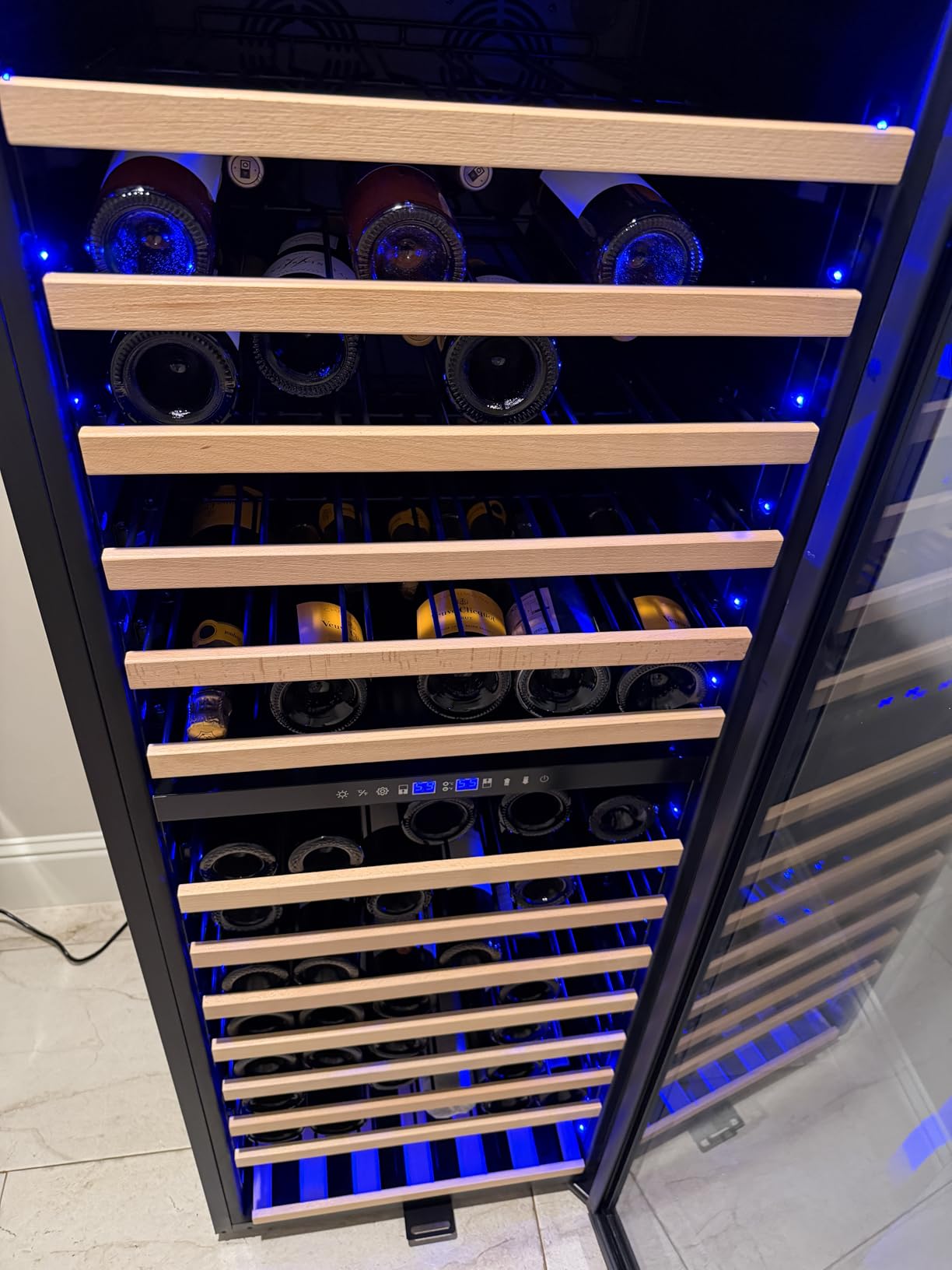 Velivi Upgraded 24 Inch Wine Cooler Refrigerator, 190 Bottles Wine Fridge | with Professional Temperature Control System, Freestanding or Built-in installation, Quiet Operation customer photo 2