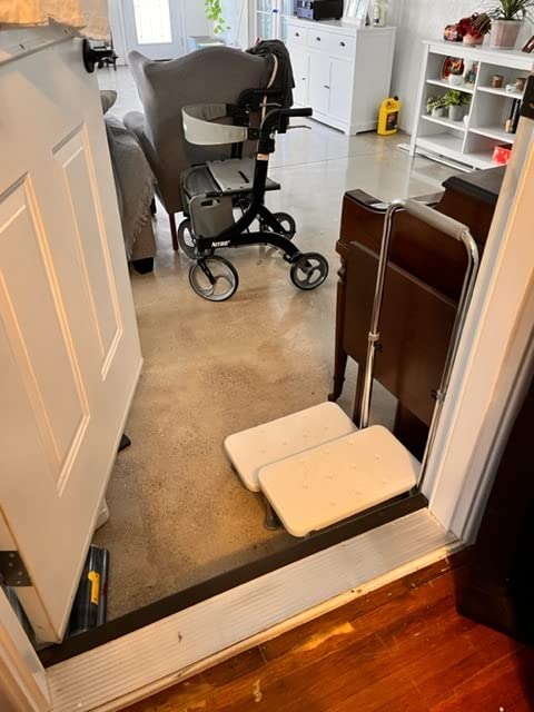 Aliseniors 2 Step Stool with Handle for Elderly, Bed Steps for High Beds | for Bathtub, Truck, Car, Non-Skid Platform, Adjustable Handle, Foot Stool for Seniors, Adults and Mobility Support customer photo 2