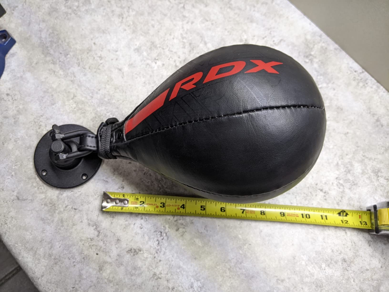 RDX Speed Bag Boxing Ball, Maya Hide Leather Dodge Striking Target with Additional Bladder, MMA Muay Thai Punching Workout Kicking Martial Arts Training Home Gym Exercise Speedball customer photo 1