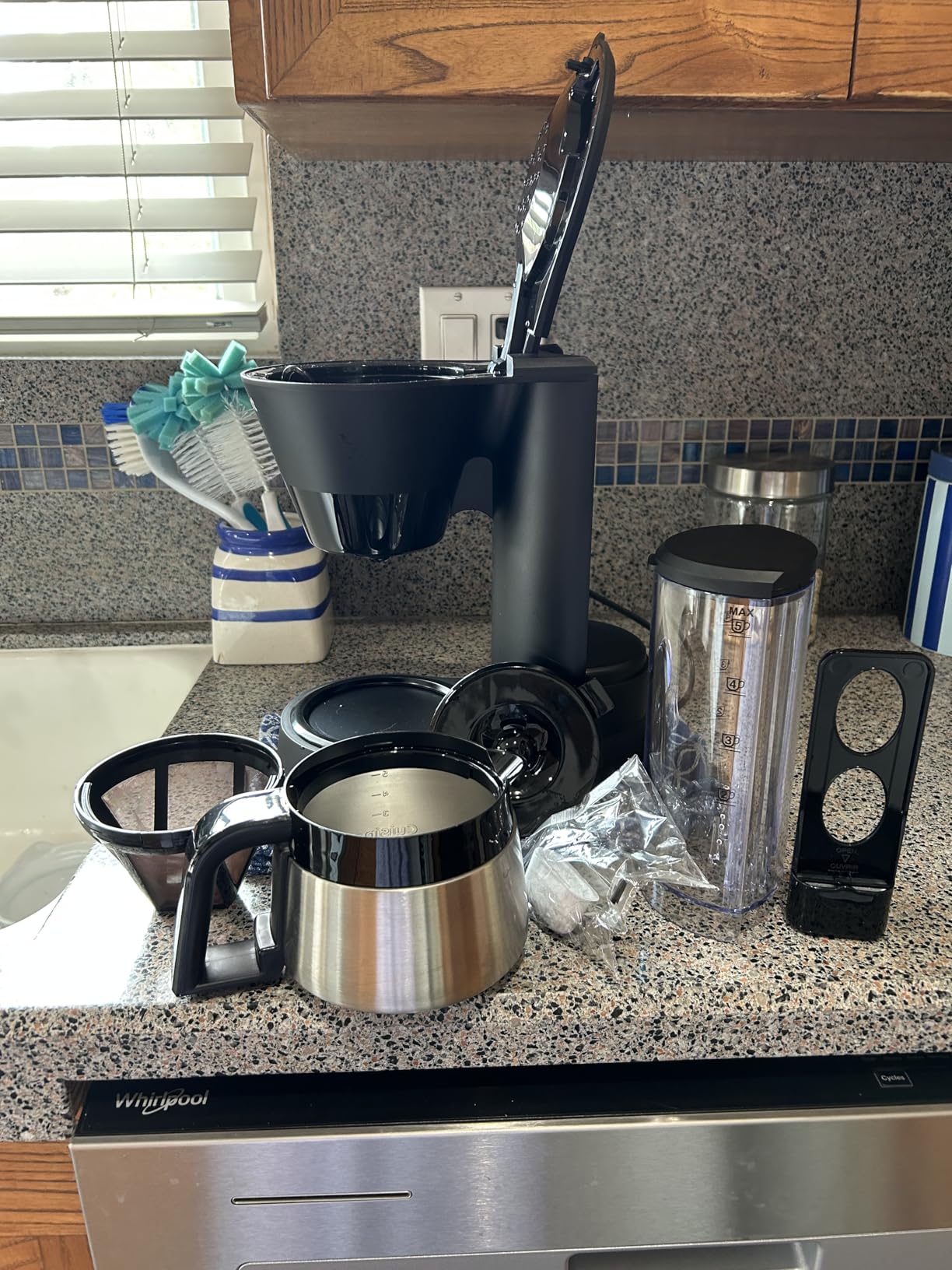 Cuisinart 5-Cup Coffee Maker with Stainless Steel Carafe, Coffee Machine with Removable Water Reservoir, Charcoal Water Filter, 30-Minute Keep Warm, and Brew Pause, DCC-5570NAS, Stainless Steel customer photo 2