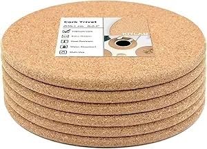 Cork Trivets for Hot Dishes, Hot Pots and Pans, 8 Inch 4 Pcs | High Density Thick Cork Trivet, Heat Resistant, Large Coaster for Kitchen, Kitchen Essentials, Hot Pads for Countertop customer photo 1