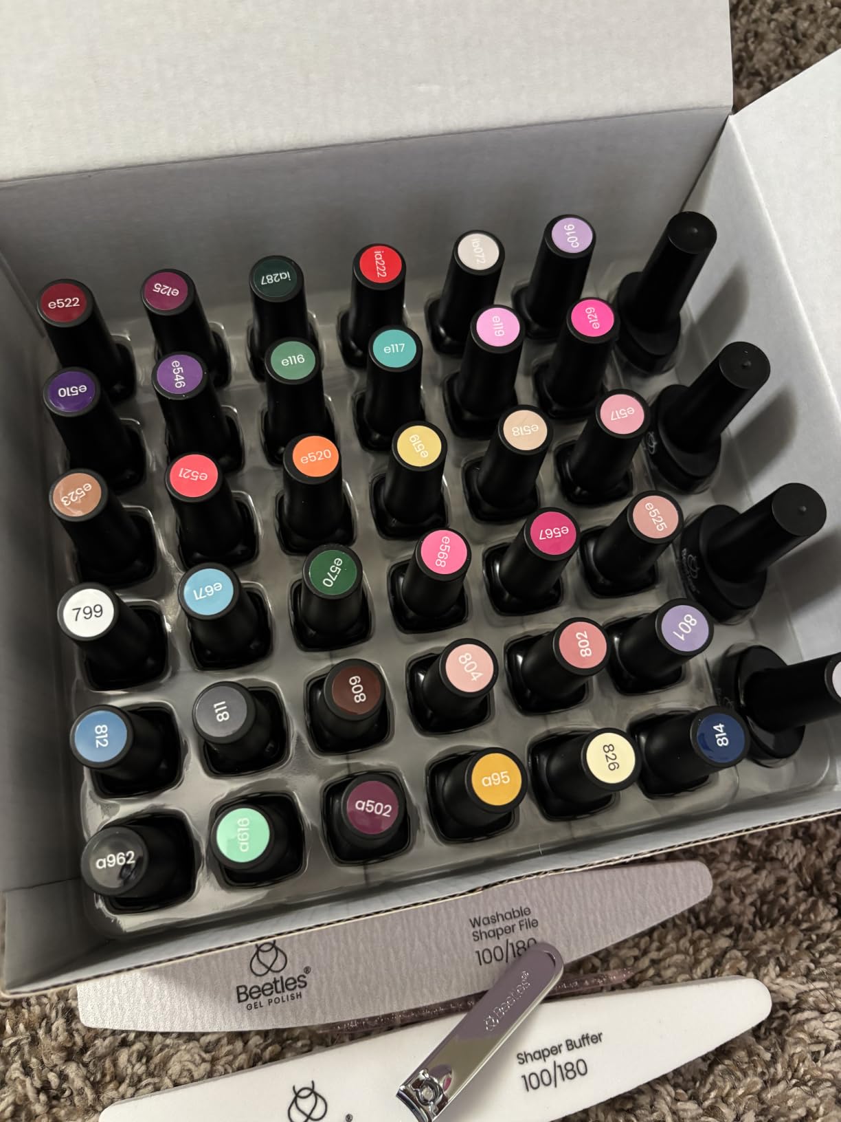Beetles Fall Gel Nail Polish Set, 23Pcs Brown Burgundy Red Nude Pink | Gel Polish Set with Glossy&Matte Top Coats, UV LED Soak Off Manicure Set Gift for Women customer photo 1