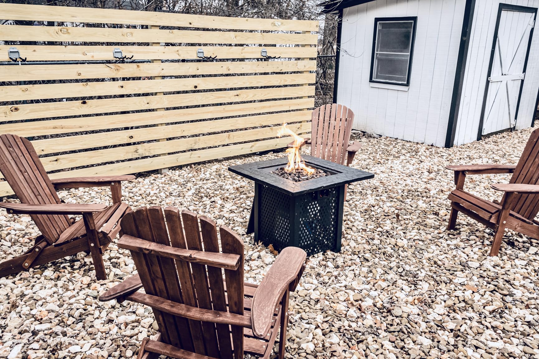 Outdoor Folding Adirondack Chair Set of 2, Wooden Patio Chairs, Light Brown | Pre-Assembled Backrest, Foldable Design, Premium Solid Wood, Ergonomic Comfort, Suitable for Garden Backyard Porch Pool Deck customer photo 2