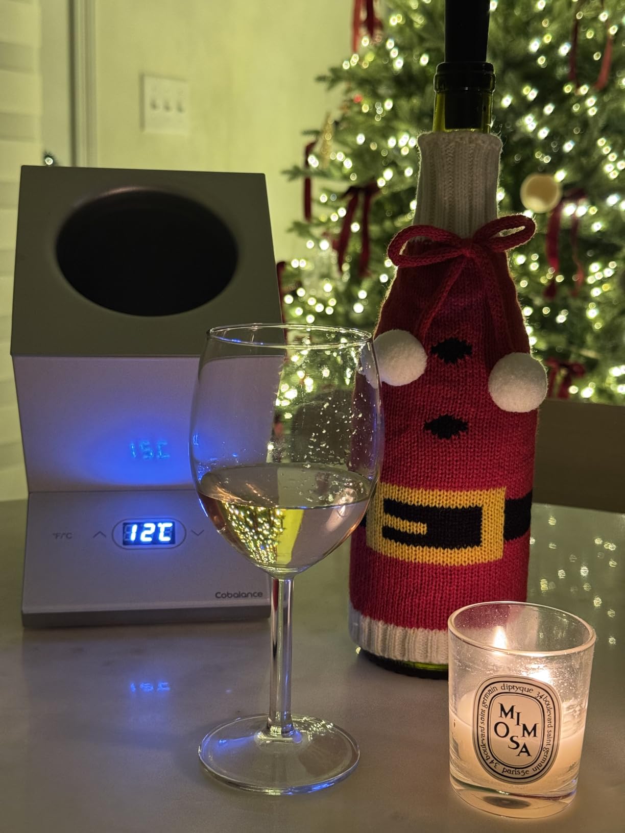 Cobalance Wine Chiller Electric, Single Bottle Cooler for 750ml Wine or Some Champagne, Portable Coolers Keep Cold Up to 24h, Personalized Chillers at Party, Gift for Wine Lover customer photo 2