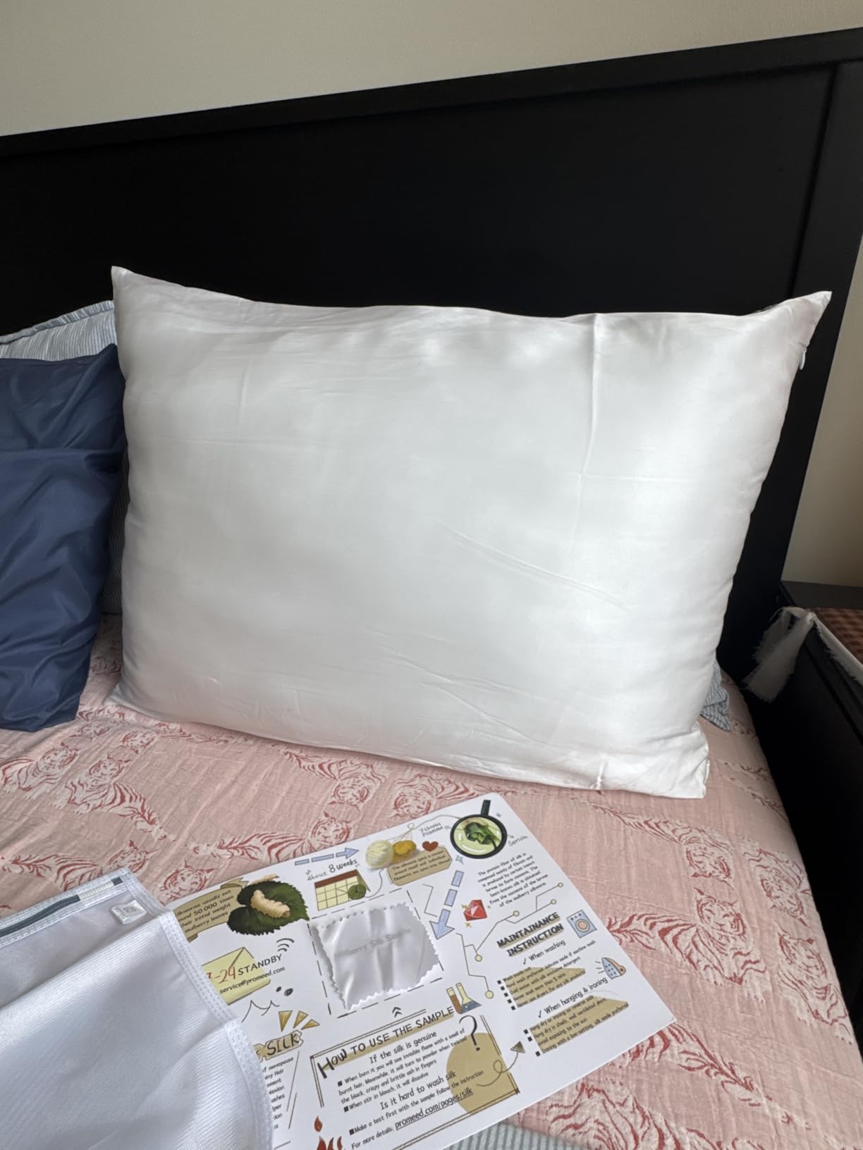 PROMEED 23 Momme 100% Mulberry Silk Pillowcase for Hair and Skin, Standard | Grade 6A+ Organic Silk Reduces Friction To Prevent Hair Breakage, Bedhead & Frizz While Preserving Scalp Natural Moisture customer photo 2