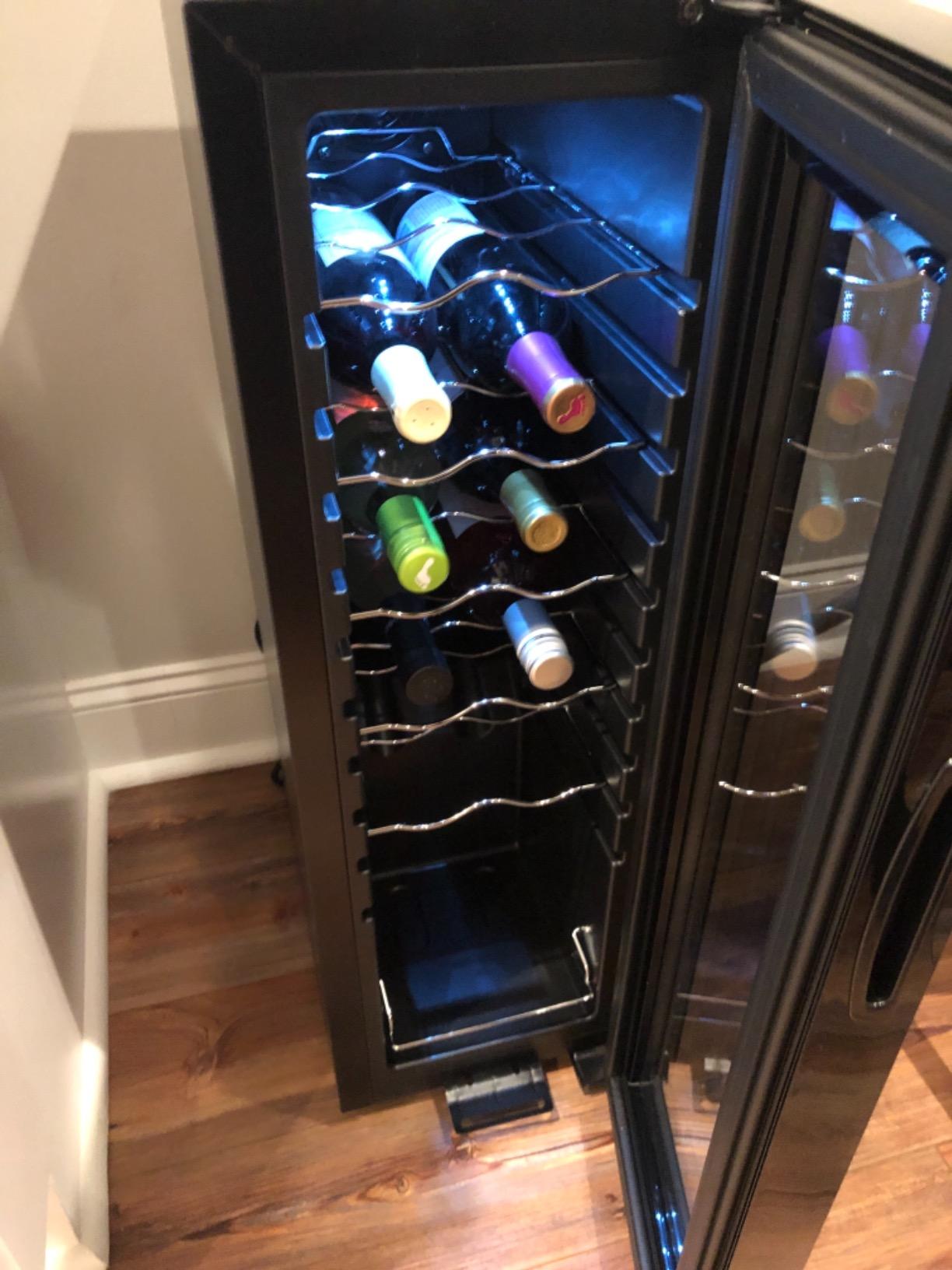 SCHMÉCKÉ 12 Bottle Compressor Wine Cooler Refrigerator w/Lock - Large Freestanding Wine Cellar For Red, White, Champagne or Sparkling Wine - 41f-64f Digital Temperature Control Fridge Stainless Steel customer photo 1