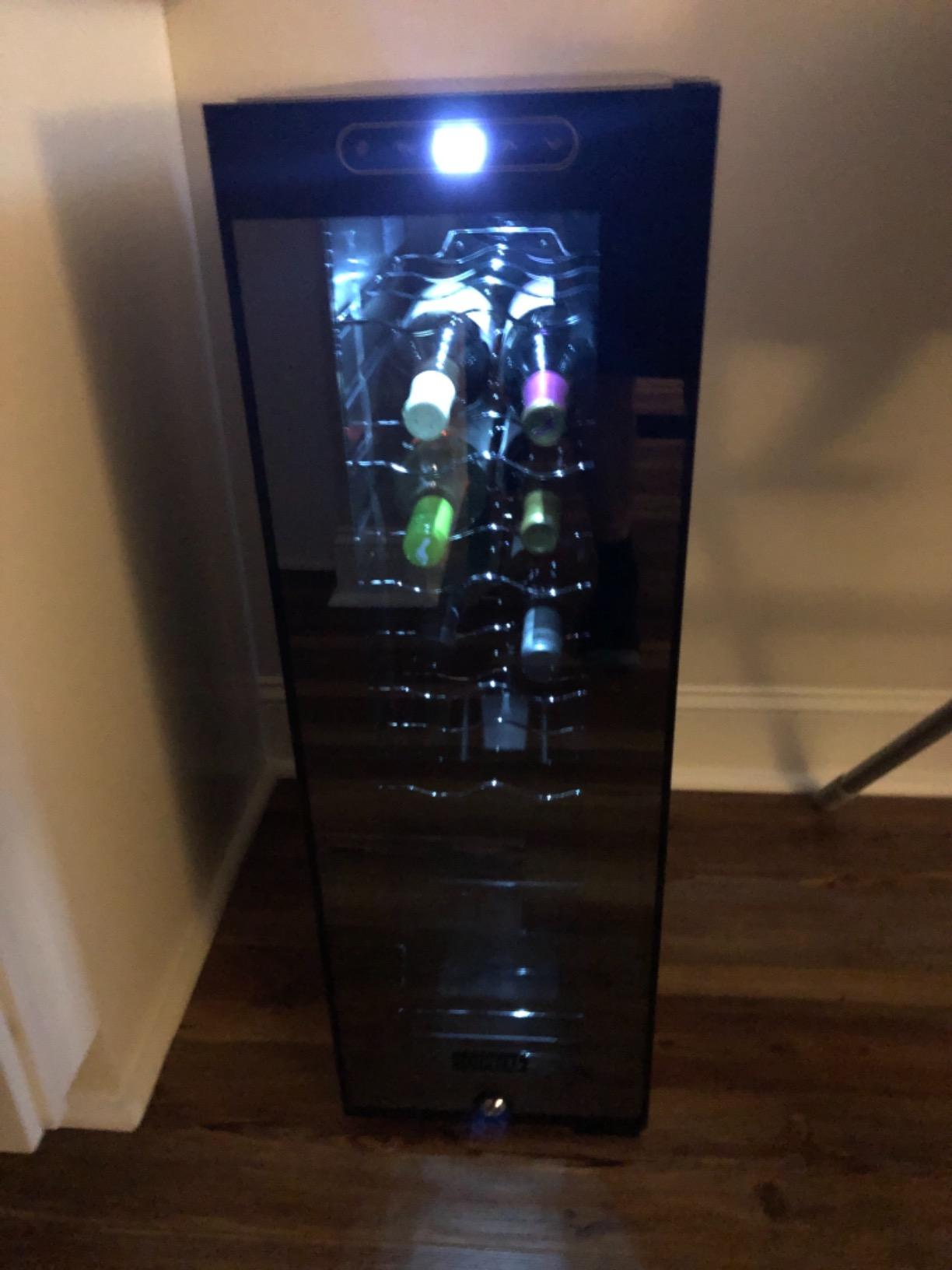 SCHMÉCKÉ 12 Bottle Compressor Wine Cooler Refrigerator w/Lock - Large Freestanding Wine Cellar For Red, White, Champagne or Sparkling Wine - 41f-64f Digital Temperature Control Fridge Stainless Steel customer photo 2