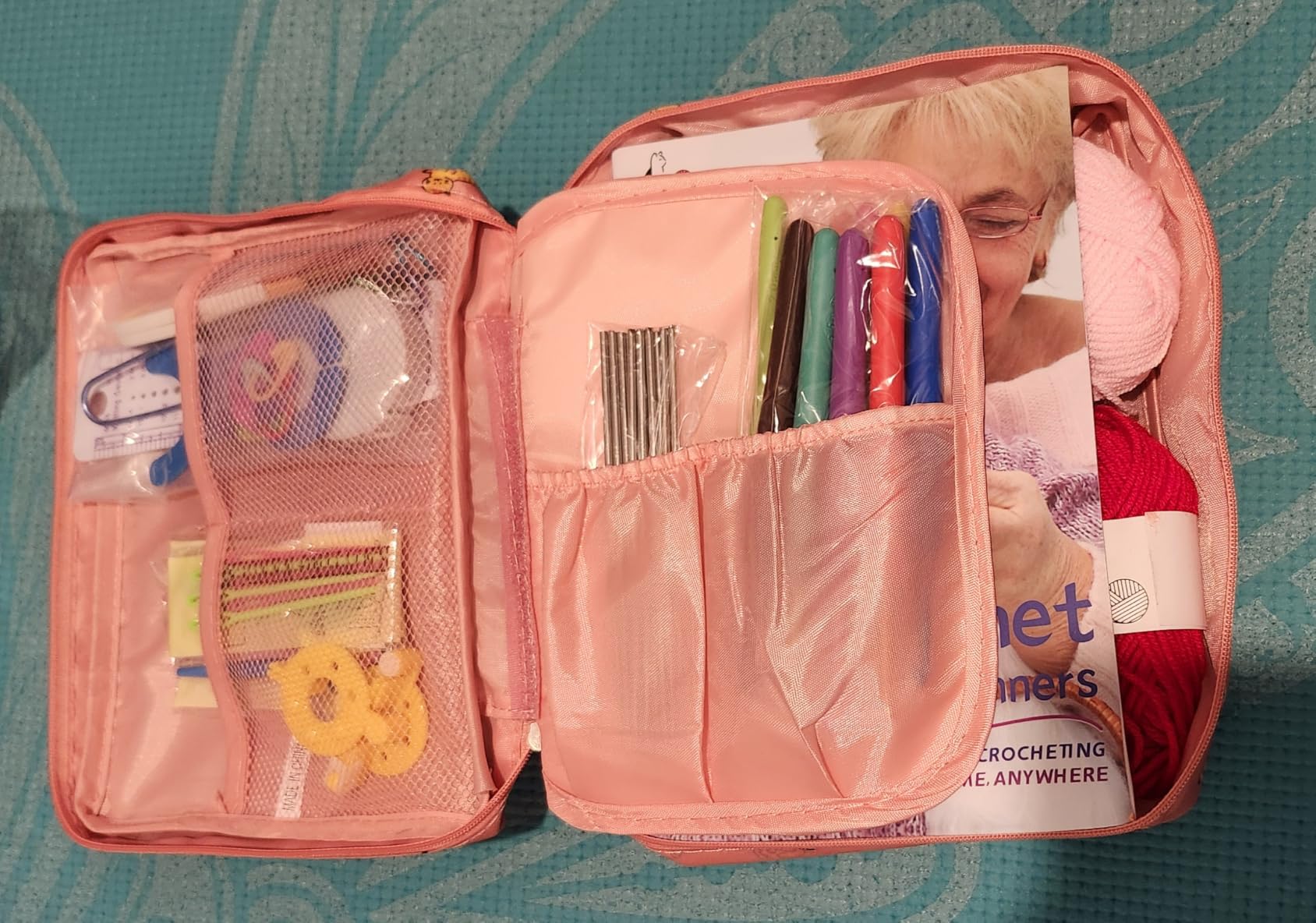 Aeelike Crochet Kit for Beginners- Ideal DIY Craft Gift for Women, Pink | Crochet Starter Kits with Yarn, Ergonomic Hooks & Storage Case, Learn-to-Crochet Set for Adults, Kids & Seniors customer photo 1