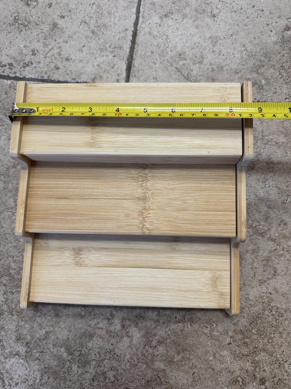 Spice Rack 3-Tier Natural Bamboo, Adjustable Cabinet Organizer Shelf customer photo 2
