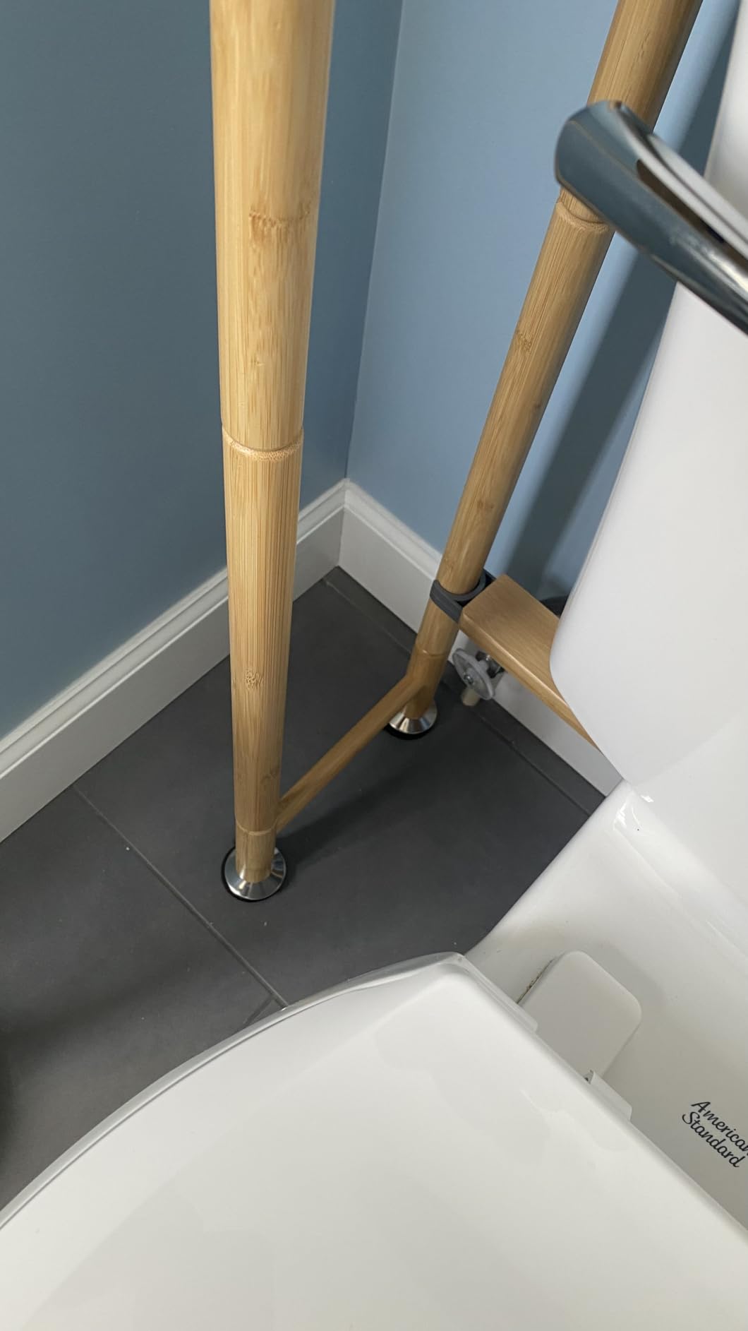 AmazerBath Bamboo Over The Toilet Storage Shelf, 3-Tier Bathroom Over Toilet Organizer Rack, Freestanding Above Toilet Shelf for Bathroom, Laundry, Space Saver, Natural Color customer photo 2