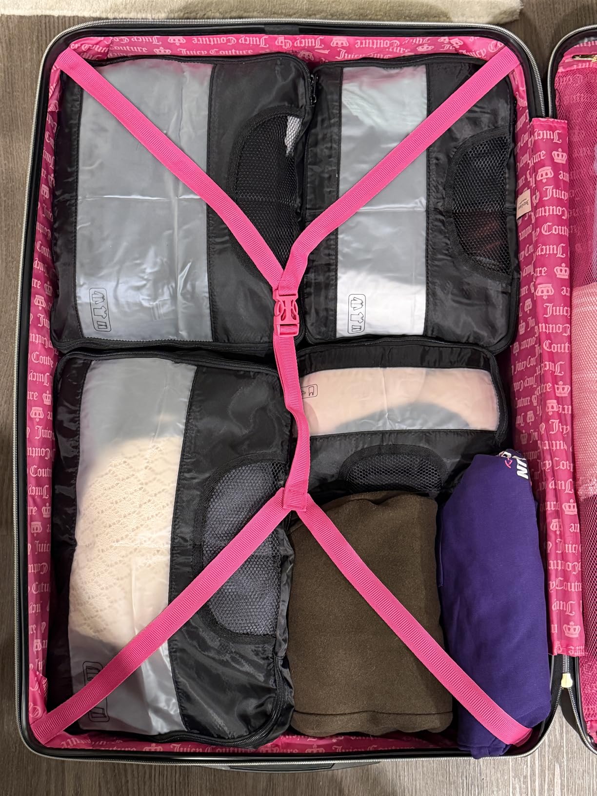 Veken 10 Set/8 Set Packing Cubes for Travel Essentials, Anti-Wrinkle Buckled Suitcase Organizer for Shoe & Toiletry Bag, Carry On Luggage Bag customer photo 1