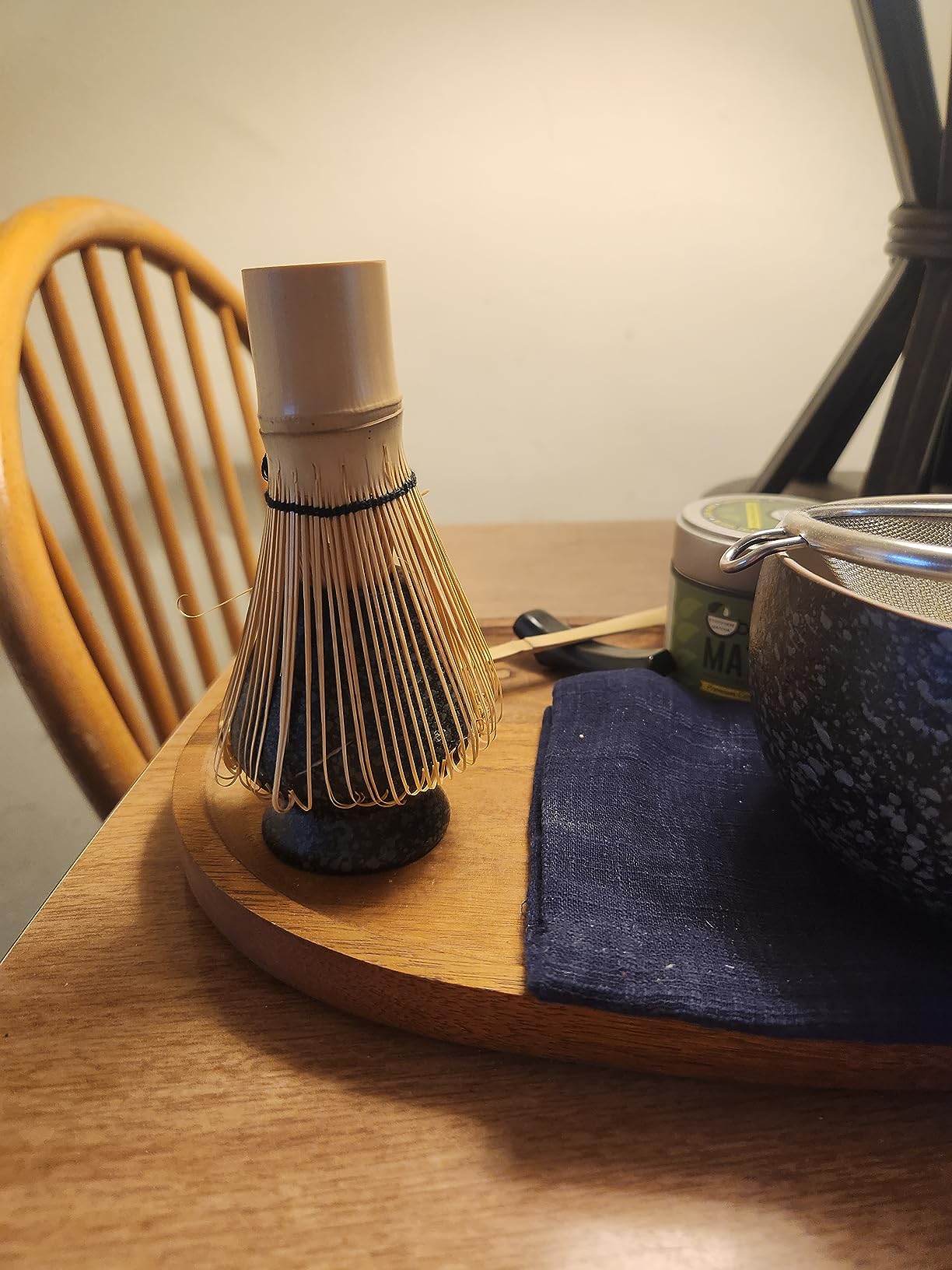 TEANAGOO Matcha Whisk Set Black, 7 Pcs Matcha Set, Matcha Kit for Ceremony, Tradition Tea Set for Making Breakfast/Latte, Matcha Whisk Set with Bowl(Chawan)/Whisk and Holder, Gift for Family/Friend customer photo 2