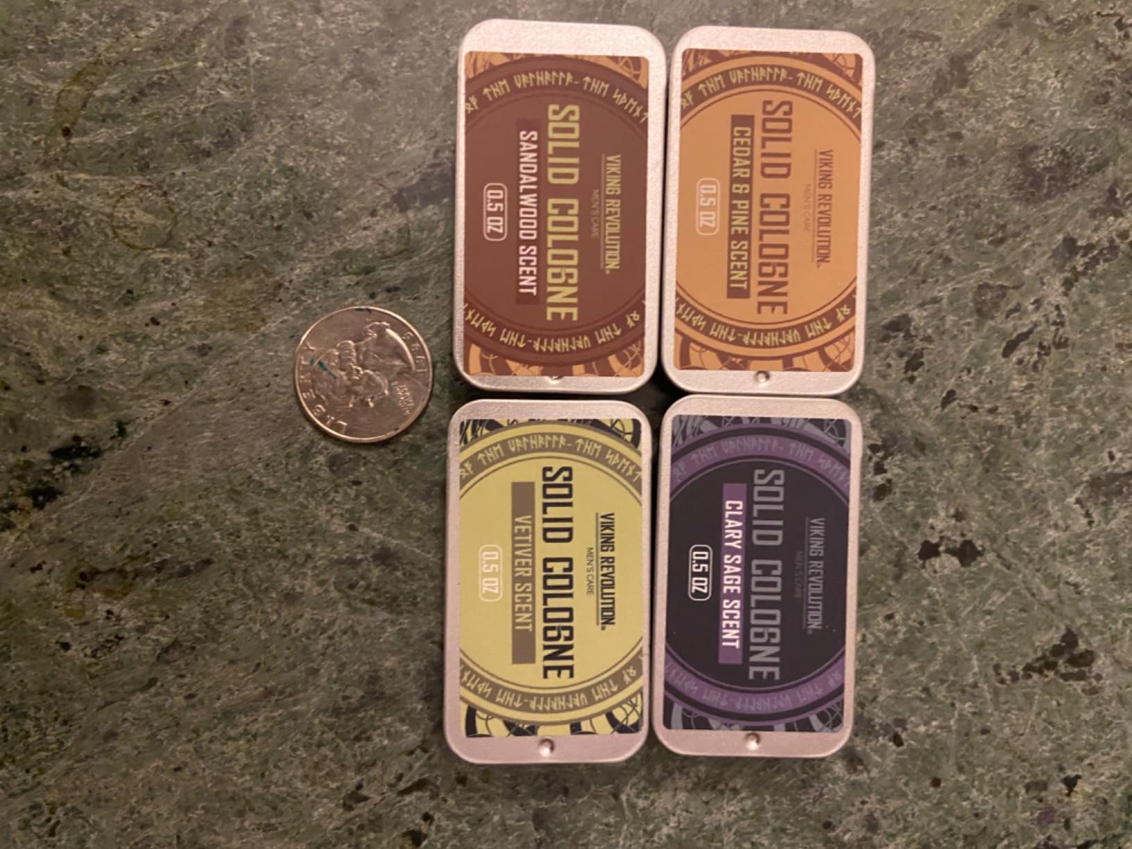 Viking Revolution Solid Cologne Set - Variety 1-0.5 oz (4 Pack) | Includes Cedar Wood, Clary Sage, Vetiver & Sandalwood - Travel Wax Colognes - Great Gift Set for Men customer photo 2