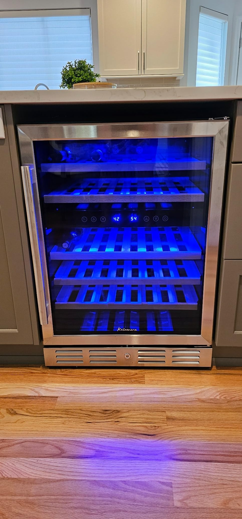 Kalamera 24 inch Wine Cooler, 37 Bottle Dual Zone Built-in or Freestanding customer photo 2