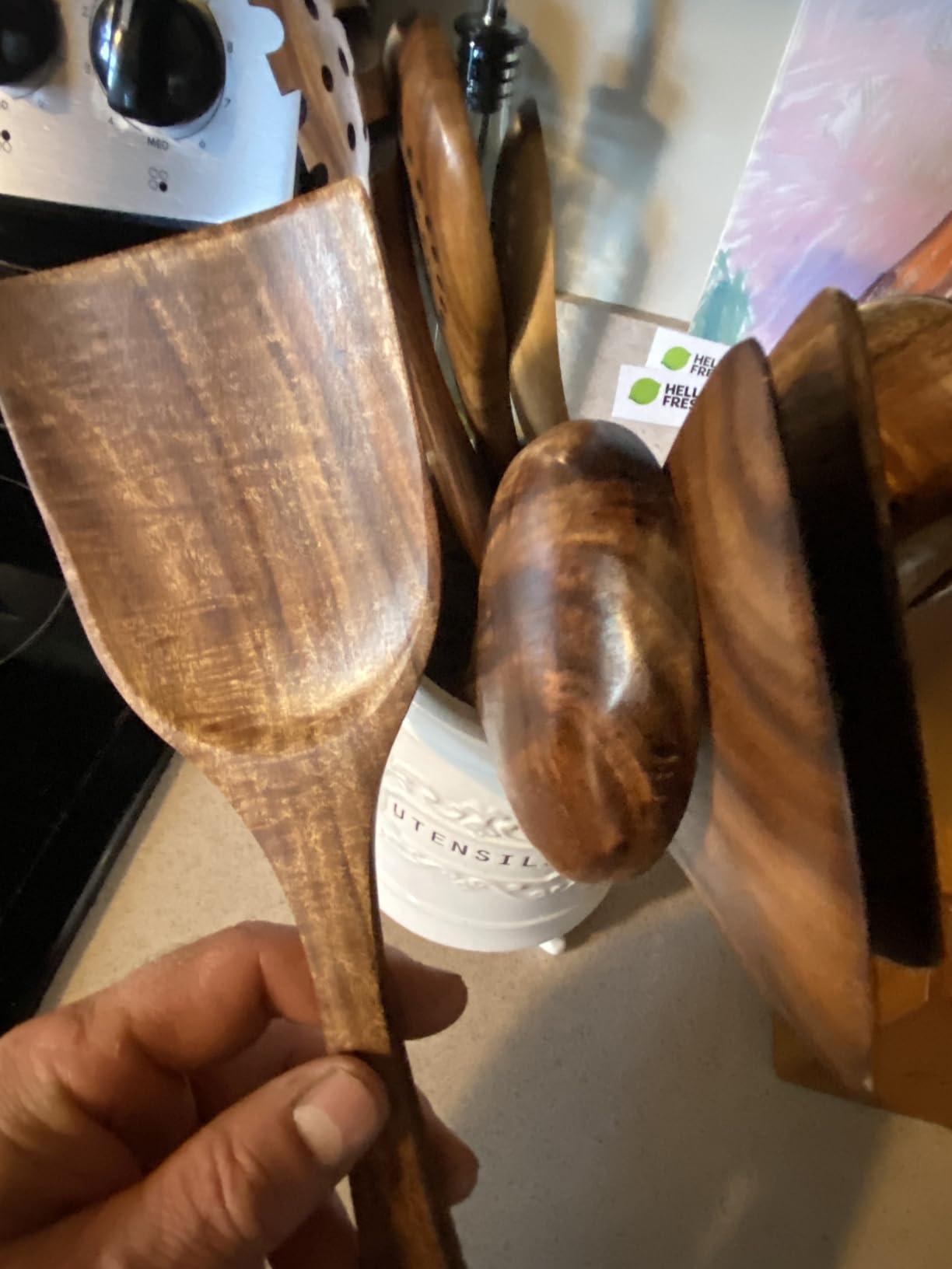 Wooden Spoons for Cooking, 10 Pcs Teak Wood Utensil Set for Nonstick | Durable, Heat Resistant & Food-Safe with Ergonomic Handles - Woodenhouse Kitchen Cookware customer photo 2