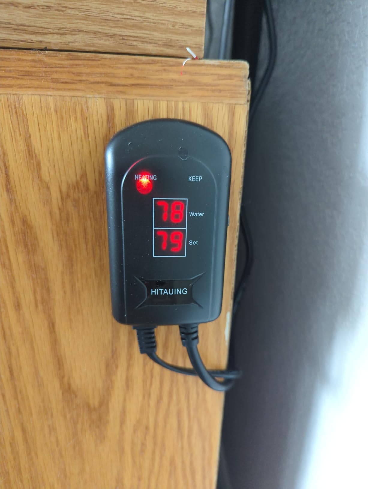 HiTauing Aquarium Heater, 300W Fish Tank Heater with LED Digital Display & 5 Safety Protection, Submersible Aquarium Heater with 2 Suction Cup and 8.2Ft Cord for 40-75 Gallon Fish Tank. customer photo 1