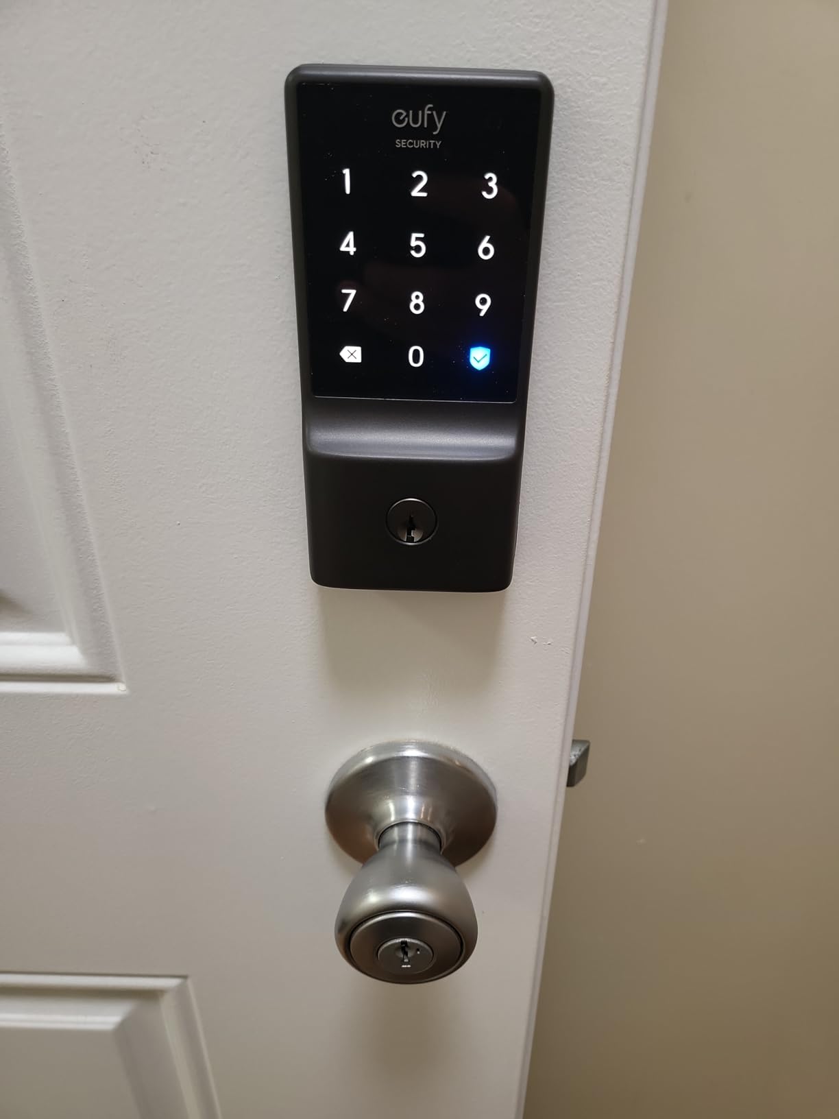 eufy Security Smart Lock C210, Keyless Entry Door Lock, Built-in Wi-Fi | 4 AA Batteries Included, Easy Installation, Smart Door Lock Deadbolt, No Bridge Required, Touchscreen Keypad, Black customer photo 2