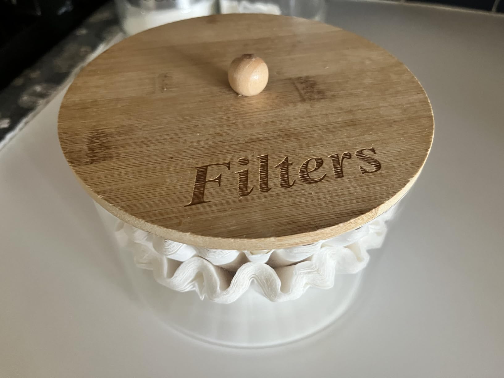 BKYFPQ Coffee Filter Holder with Lid for Coffee Bar Accessories Decor customer photo 1