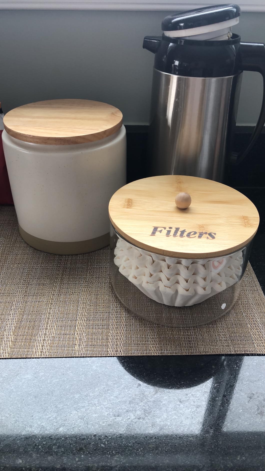 BKYFPQ Coffee Filter Holder with Lid for Coffee Bar Accessories Decor customer photo 2