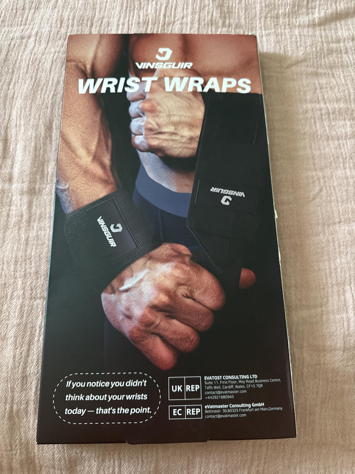 VINSGUIR Wrist Wraps for Weightlifting, USPA Approved Lifting Straps for Wrist Support with Heavy Duty Thumb Loop, Gym Wrist Brace for Working Out, Crossfit, Powerlifting, for Men & Women customer photo 2