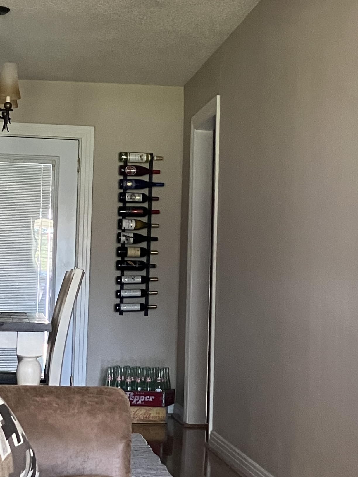 Wine Rack Wall Mounted, Premium Black 12 Bottle Wall Wine Rack, Metal Wine Rack for Wine Display, Wall Racks for Wine Storage, Hanging Wine Shelf for Home Bar, All Mounting Hardware Included customer photo 2
