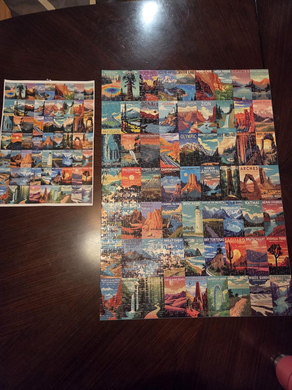 National Parks Puzzle for Adults 1000 Pieces - Travel Poster Landscape including Zion, Yellowstone, Yosemite customer photo 1