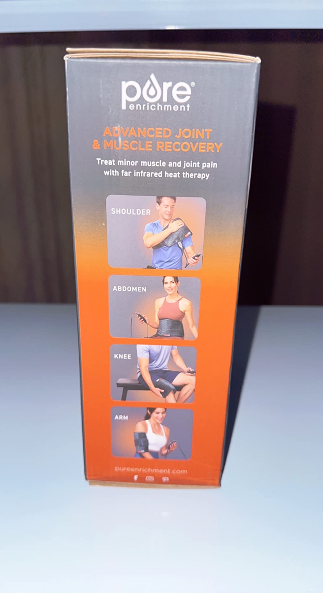 Pure Enrichment PureRelief Pro Far Infrared Universal Heat Wrap - Deep Muscle Relief for Back, Neck, Shoulder, & Knee Pain in Athletes, 4 Heat Settings, Dry/Moist Heat, Lumbar Heating Pad (Iron Gray) customer photo 1