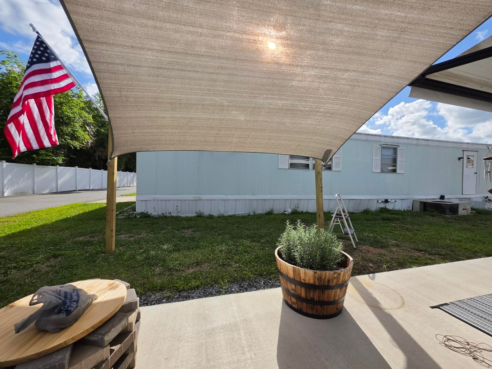 GORILLA GRIP Heavy Duty Sun Shade Sail for Outdoor Patio, 6x10 FT, Sand | UV Protection Fade Tear and Rust Resistant customer photo 2