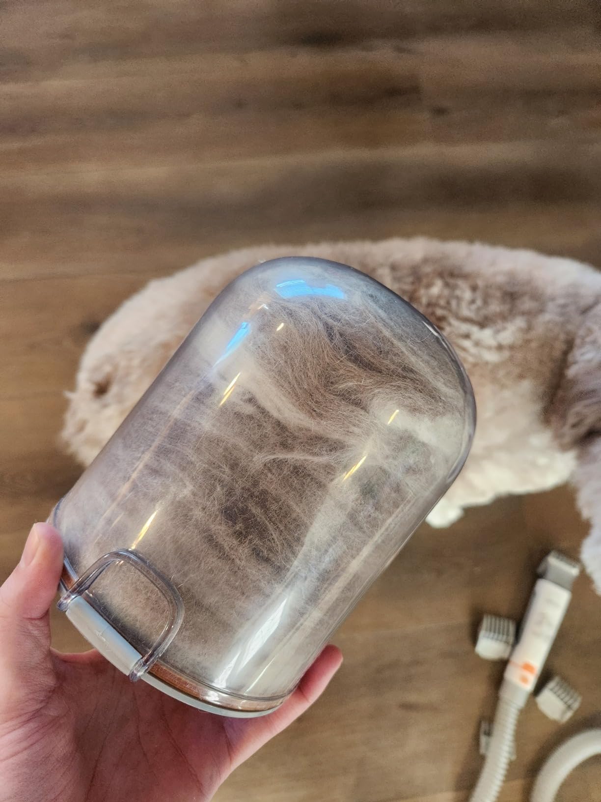 Afloia 6-in-1 Dog Grooming Vacuum Kit, Pet Clipper & Nail Grinder, White customer photo 1
