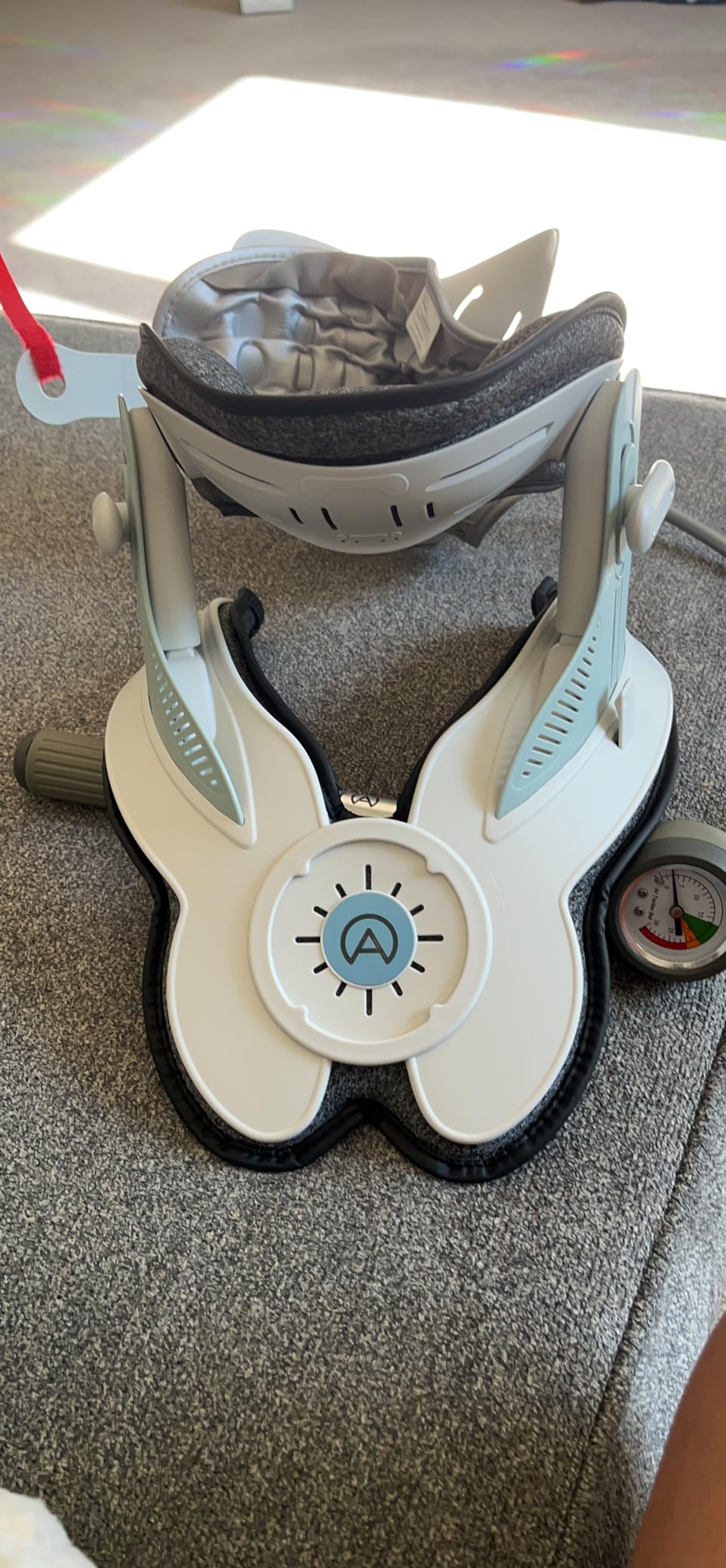 Neck Traction Device by Air Collar - Neck Stretcher - Cervical Traction Device - Neck & Shoulder Pain Relief - Stretcher Collar for Improved Spine Alignment (2nd Gen Electric Pump) customer photo 2