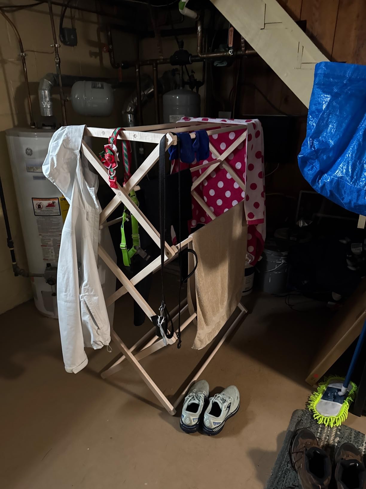 Pennsylvania Woodworks Premium American Maple Clothes Drying Rack - Handcrafted in Pennsylvania - Solid Wood Construction, Collapsible, Eco-Friendly Laundry Solution (X-Large) customer photo 2