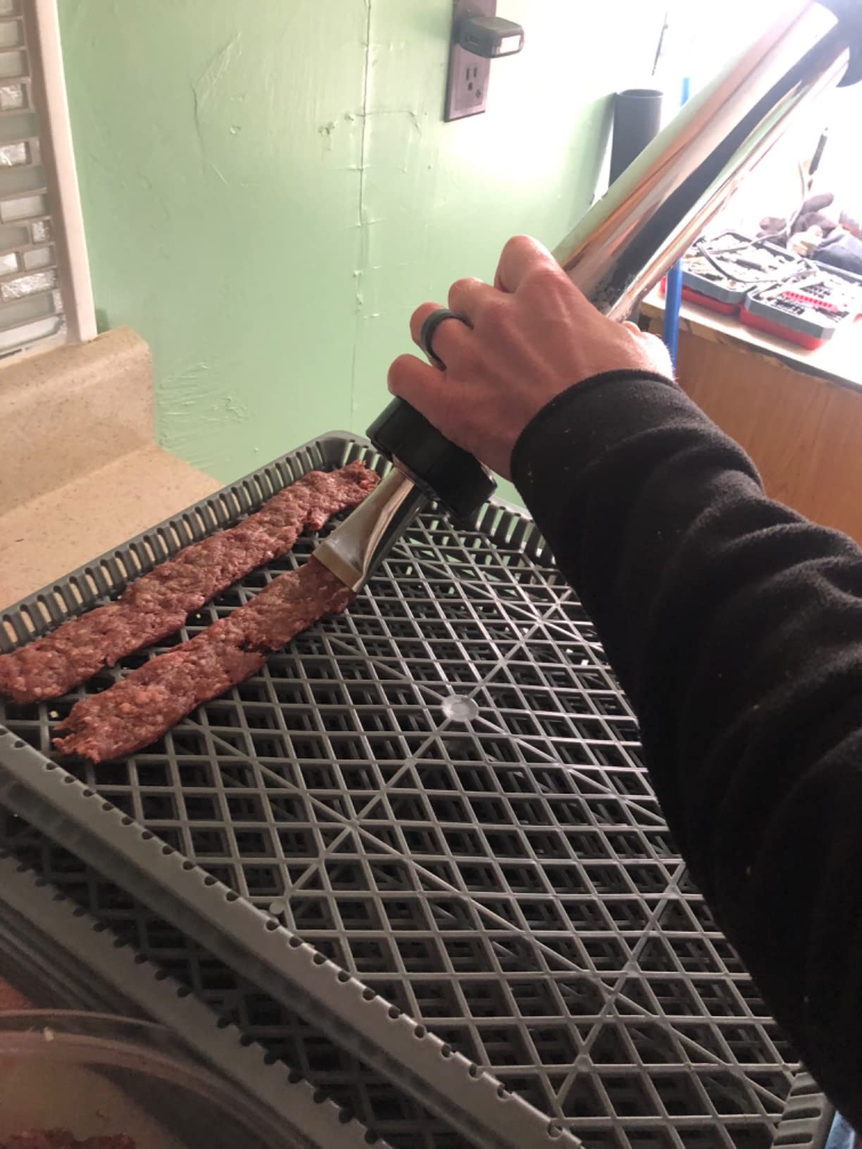 Professional Beef Jerky Gun Kits, Stainless Steel Jerky Maker, Jerky Cannon, Meat Gun with 5 Stainless Nozzles and 5 Brushes customer photo 1