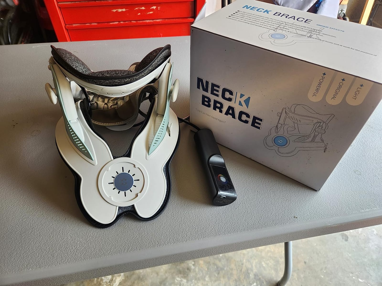 Cervical Neck Traction Device: Neck Stretcher for Cervical Pain Relief, Electric Air Pump with 3 Power Traction, Built-in 8 Airbag, Improved Stretcher for Neck Decompression and Neck Tension Relief customer photo 2