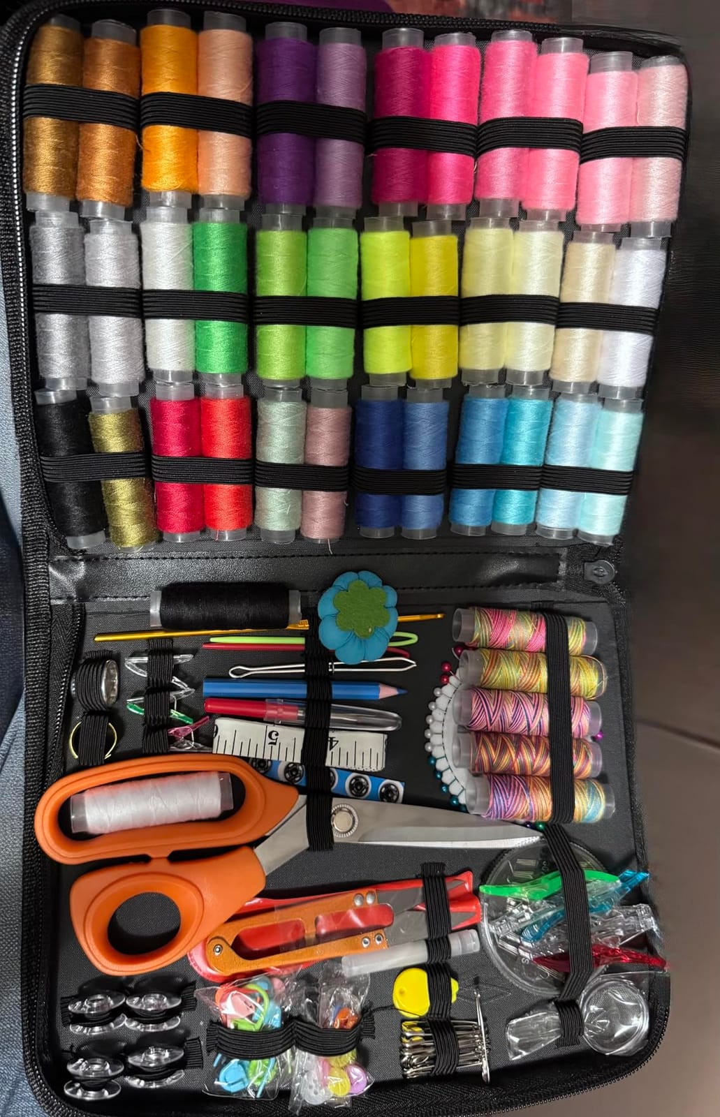 Maxfanay Sewing Kit for Adults Beginners, Portable Needle Thread Repair Kit | Heavy Duty Tailor Scissors, 43XL Thread & Yarn Snips, Complete Sewing Supplies Set for Home, Travel & College Dorm Essentials customer photo 1