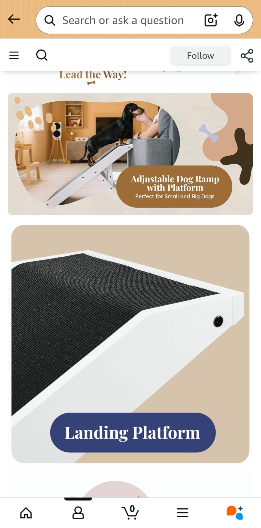 Dog Ramp for Couch - Non-Slip, Sturdy Build Foldable Wooden Dog Ramp - Supports up to 200 lbs - 7 Adjustable Heights (14-20.5) - Birchwood Pet Ramp for Small Dogs - Natural customer photo 2