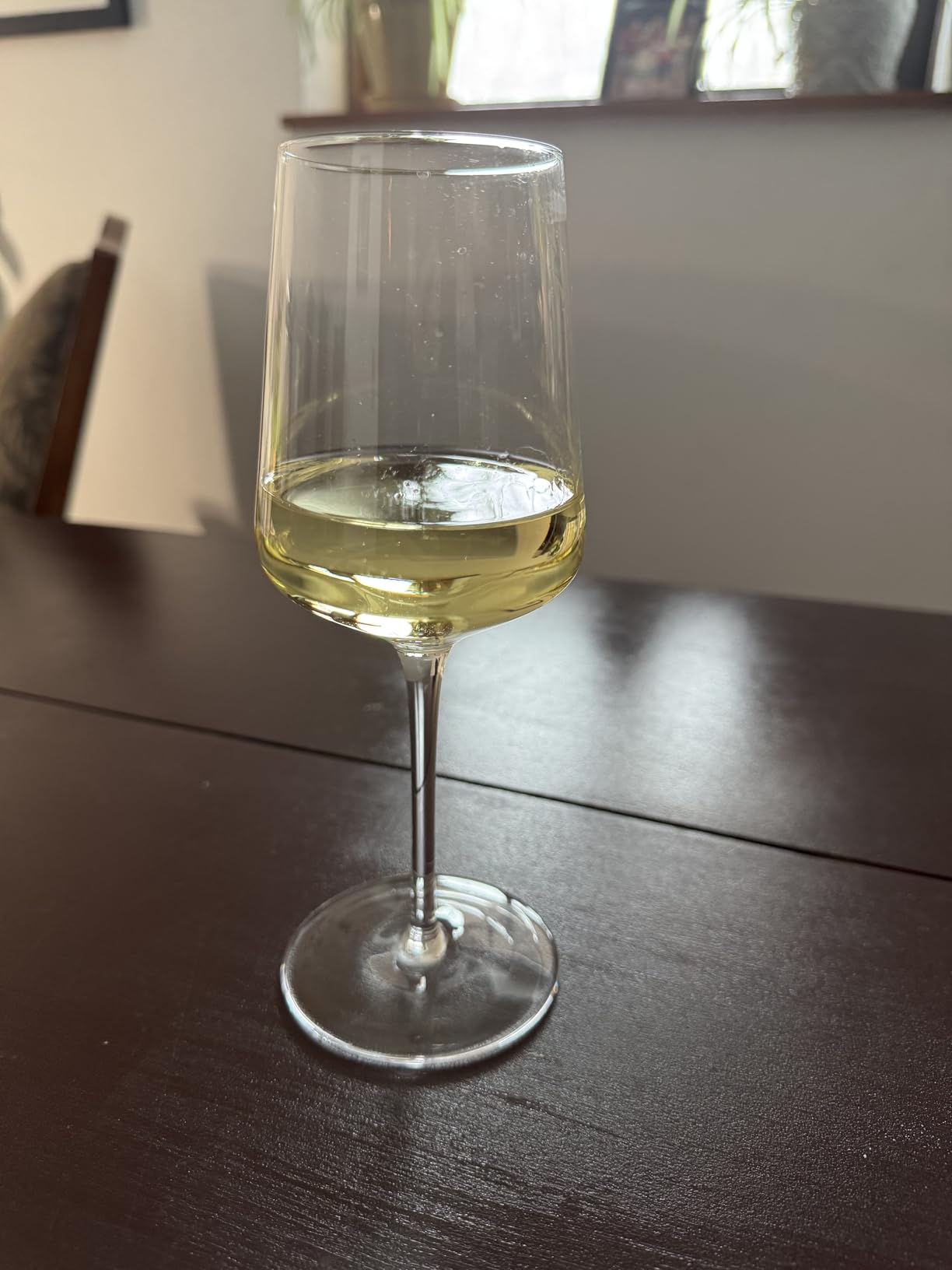 White Wine Glasses Set of 4, 14oz Crystal Hand Blown, Long Stem, Gift customer photo 1