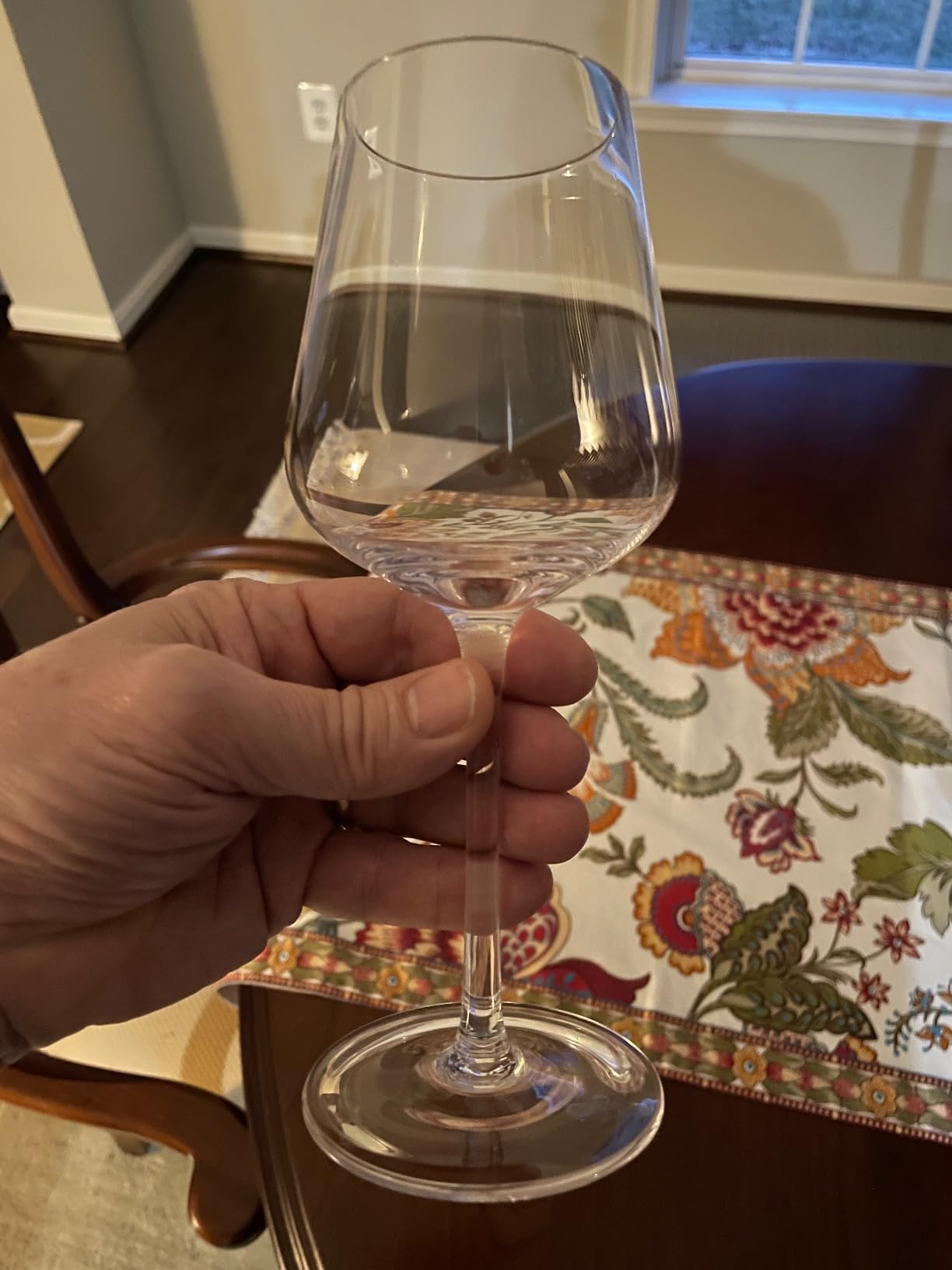White Wine Glasses Set of 4, 14oz Crystal Hand Blown, Long Stem, Gift customer photo 2