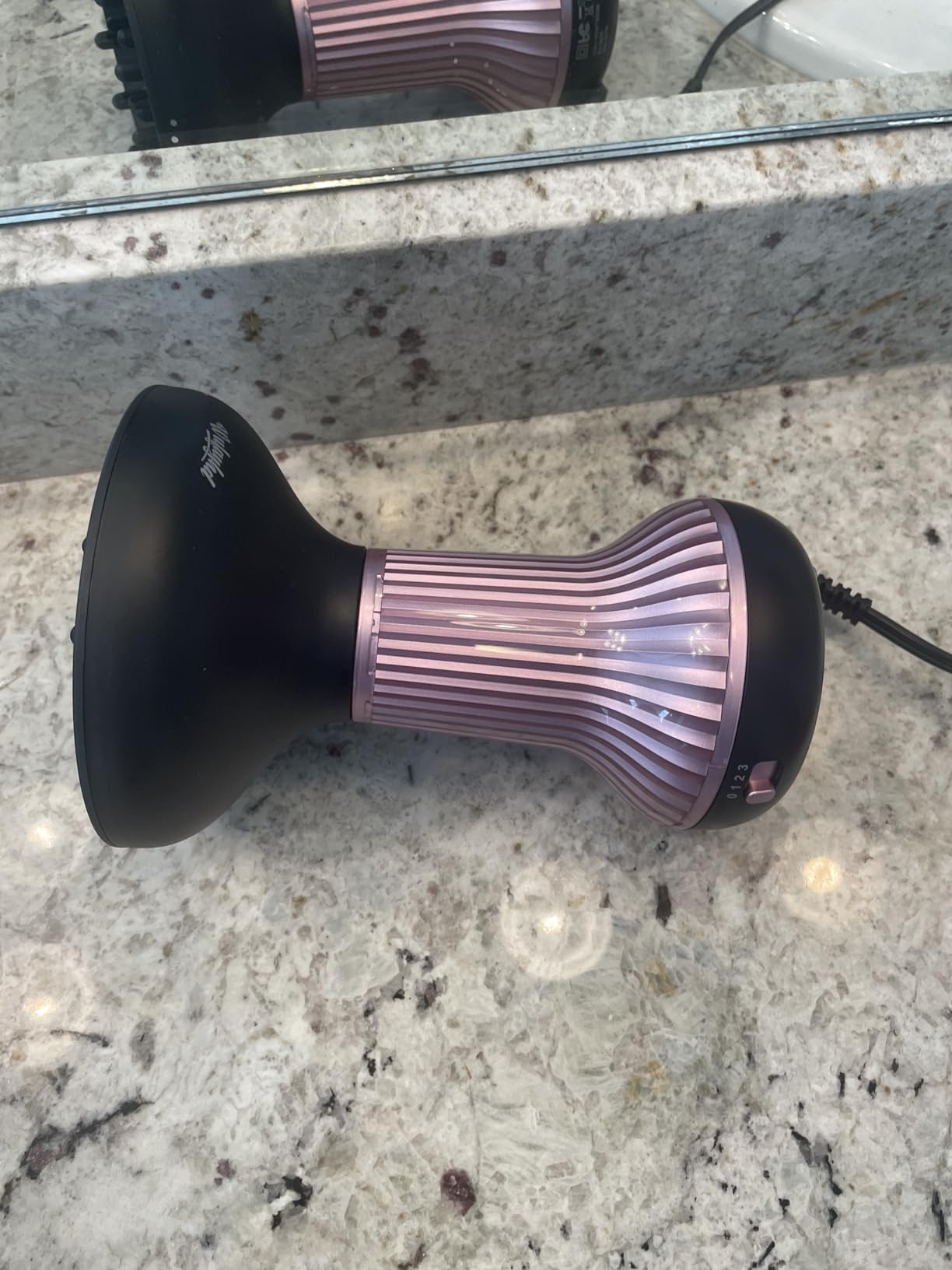 Diffuser Hair Dryer for Curly Hair, Enhances Curls and Volume Hair Diffuser | Ergonomic Design, Reduces Frizz, Lightweight Elegance, Portable Hair Dryer, ALCI Safety Plug, Wavy Hair Diffusor customer photo 2